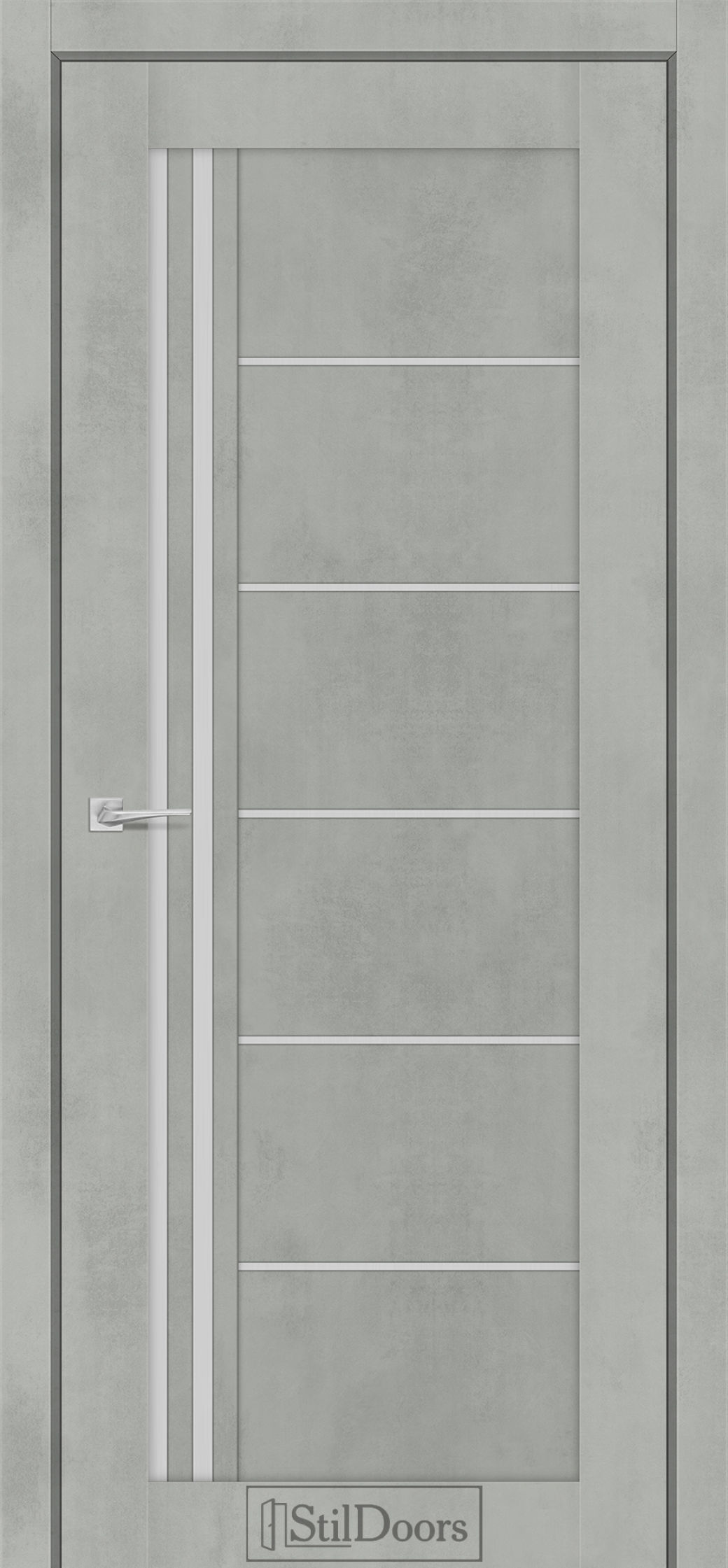 Міжкімнатні Двері StilDoors Vitano (40мм.) Бетон Тефра Сатин білий
