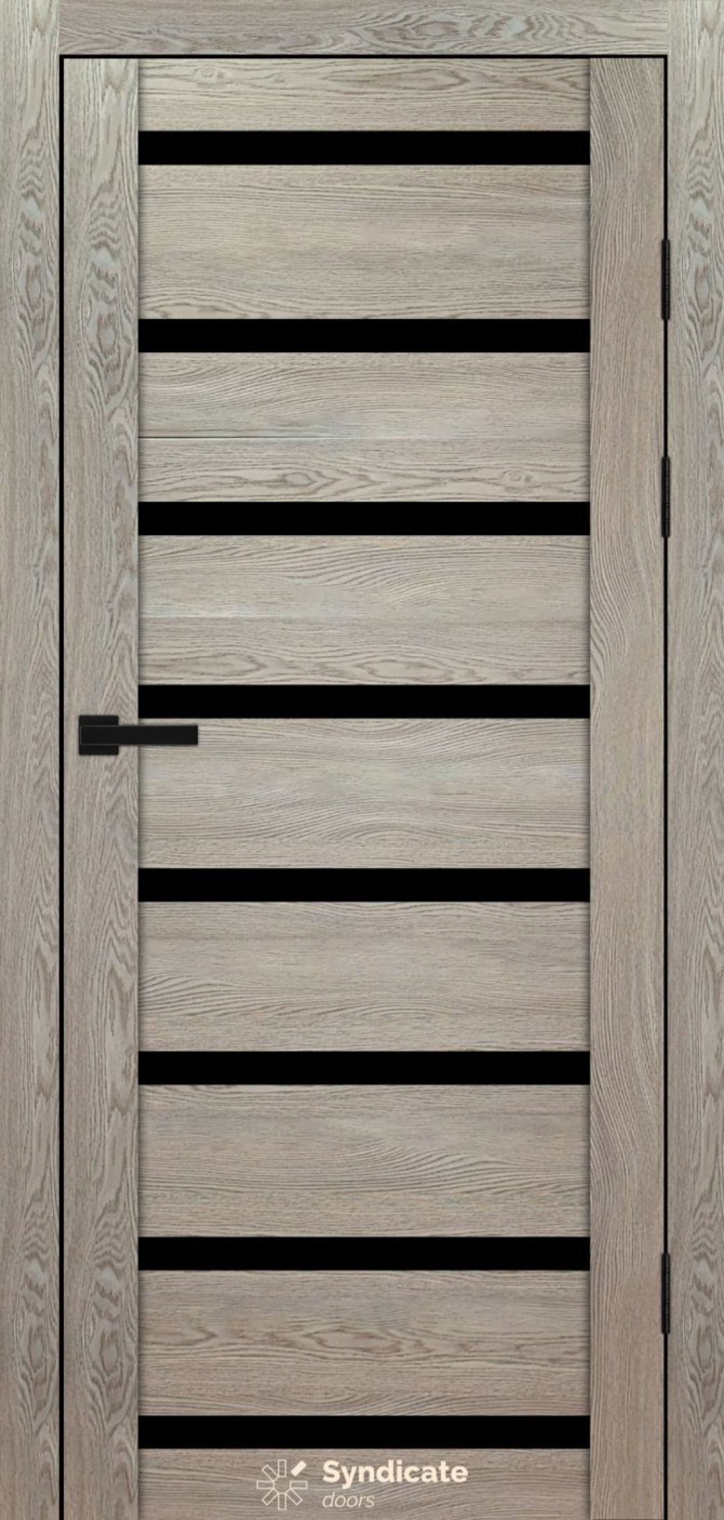 Міжкімнатні двері Syndicate Doors (40 мм)  PVC SD-103 Дуб натуральний Чорне
