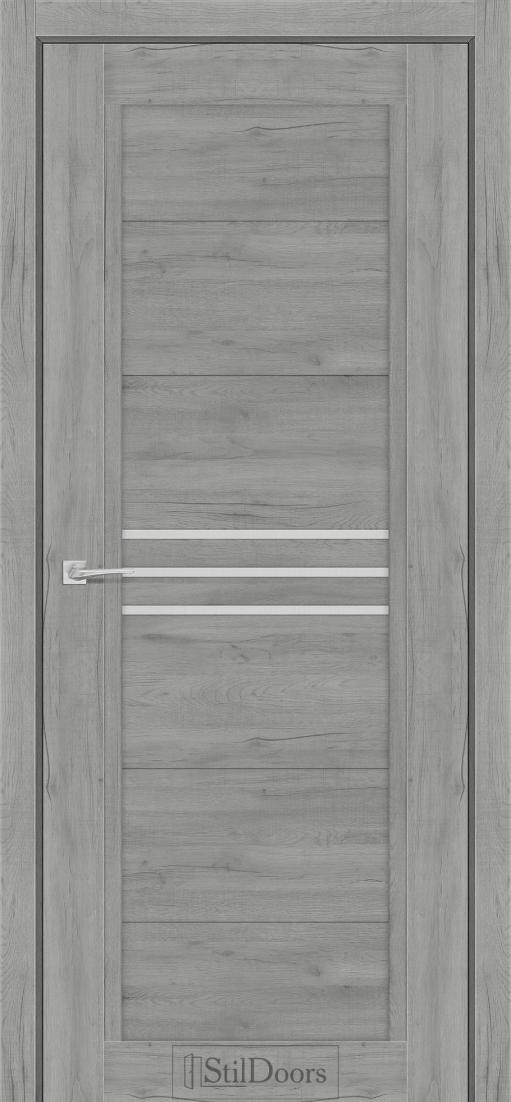 Міжкімнатні Двері StilDoors Ravello (40мм.) Дуб Платина Сатин білий