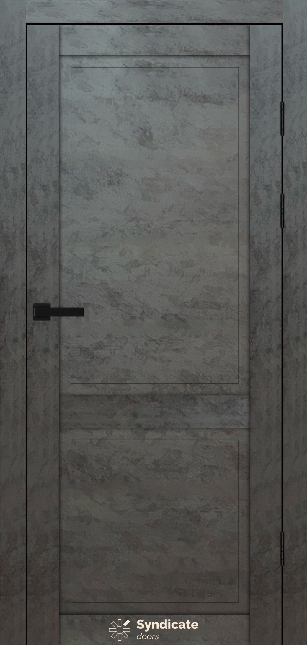 Міжкімнатні двері Syndicate Doors (40 мм)  PVC SD-132 Бетон темний Глухе
