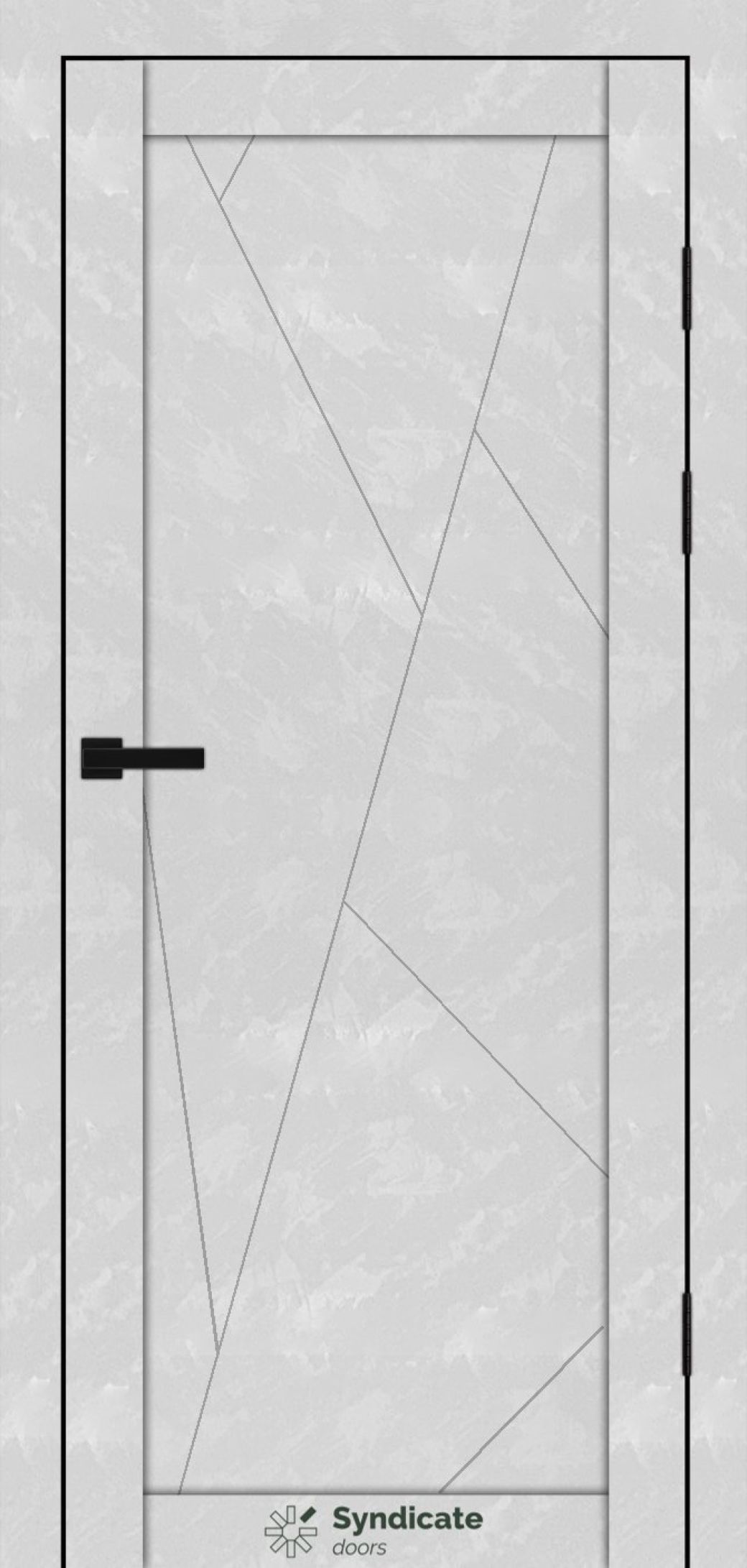 Міжкімнатні двері Syndicate Doors (40 мм)  PVC SD-171 Бетон білий Глухе