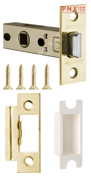 Зачіпка врізна (пластик) LH 121-45-25 GP Золото Box /прям/ ARMADILLO (для легких дверей)