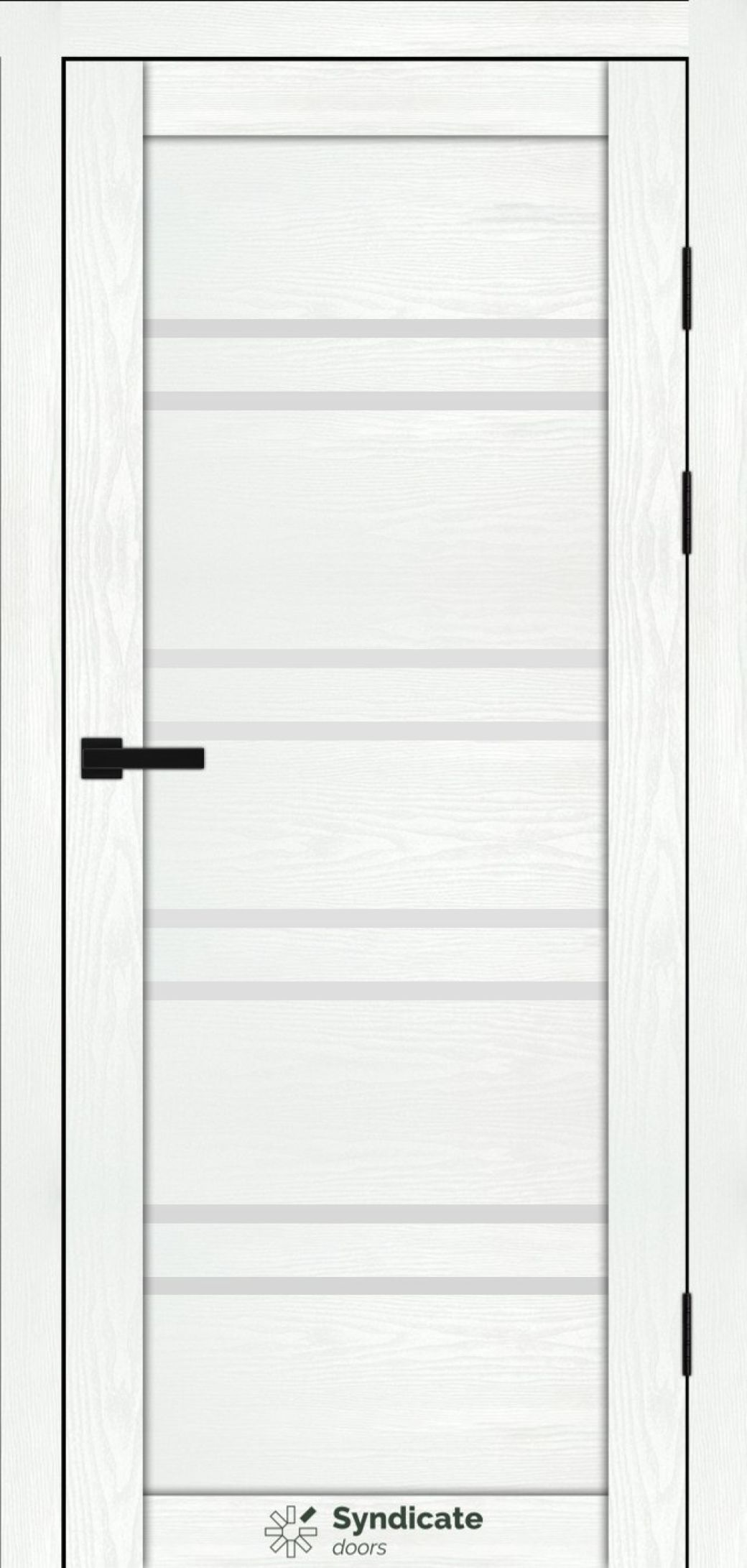 Міжкімнатні двері Syndicate Doors (40 мм)  PVC SD-118 Біла структура Сатин