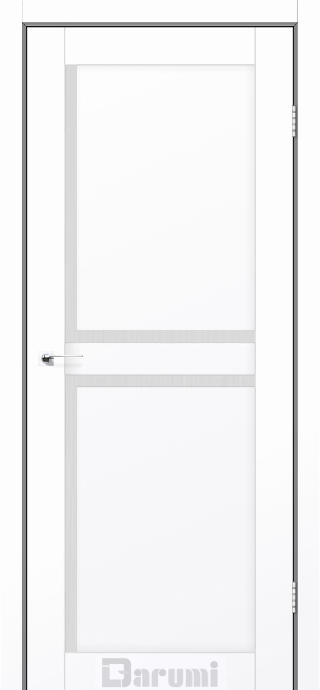 Міжкімнатні двері Darumi Carmen (40мм) Білий матовий Сатин білий