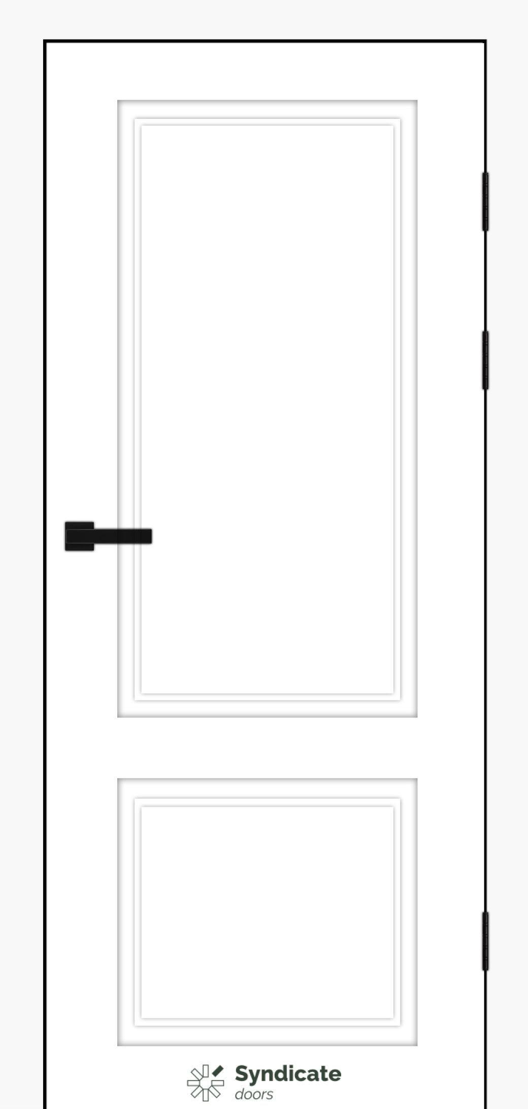 Міжкімнатні двері Syndicate Doors (40 мм)  PVC SD-473 Білий оксамит Глухе