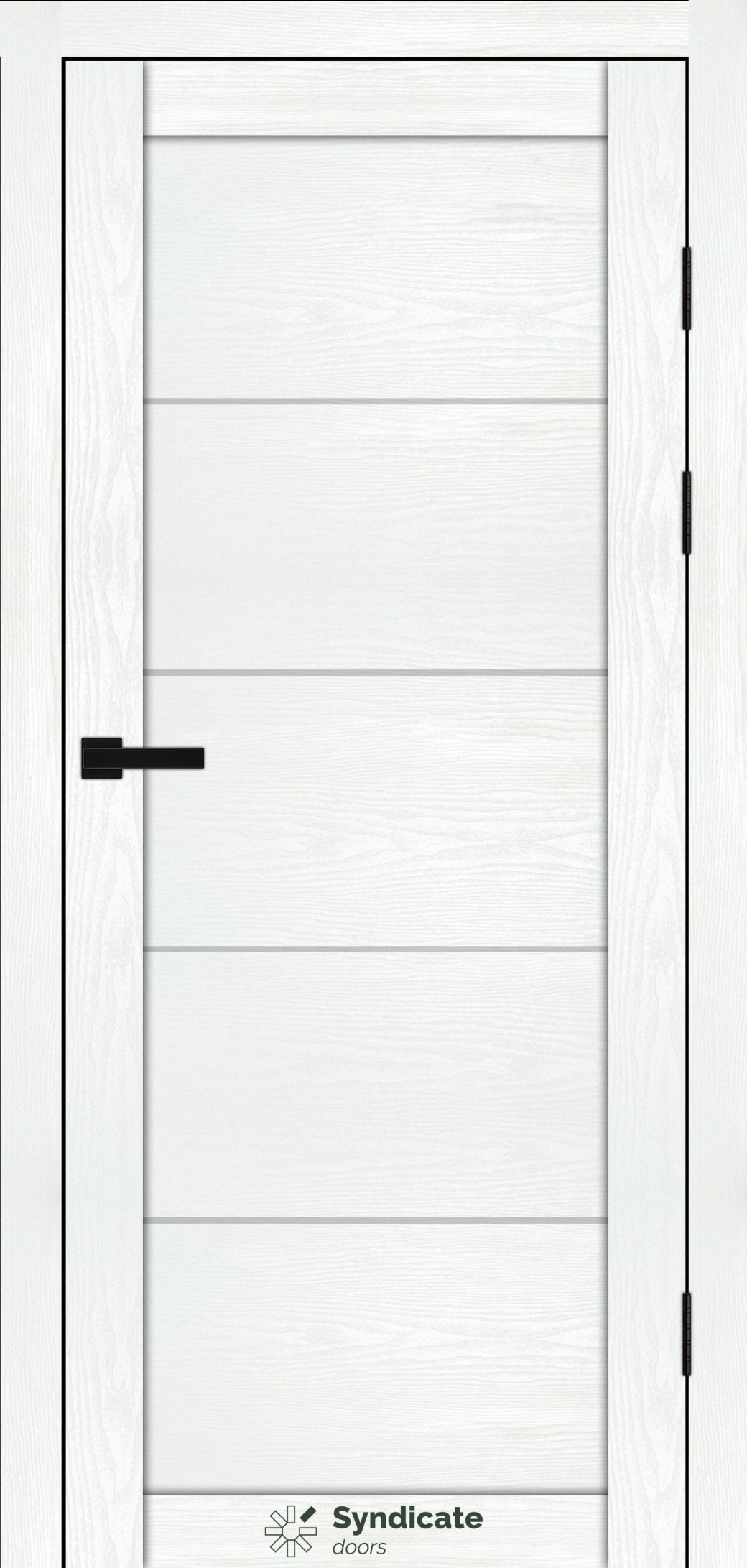 Міжкімнатні двері Syndicate Doors (40 мм)  PVC SD-174 Біла структура Глухе