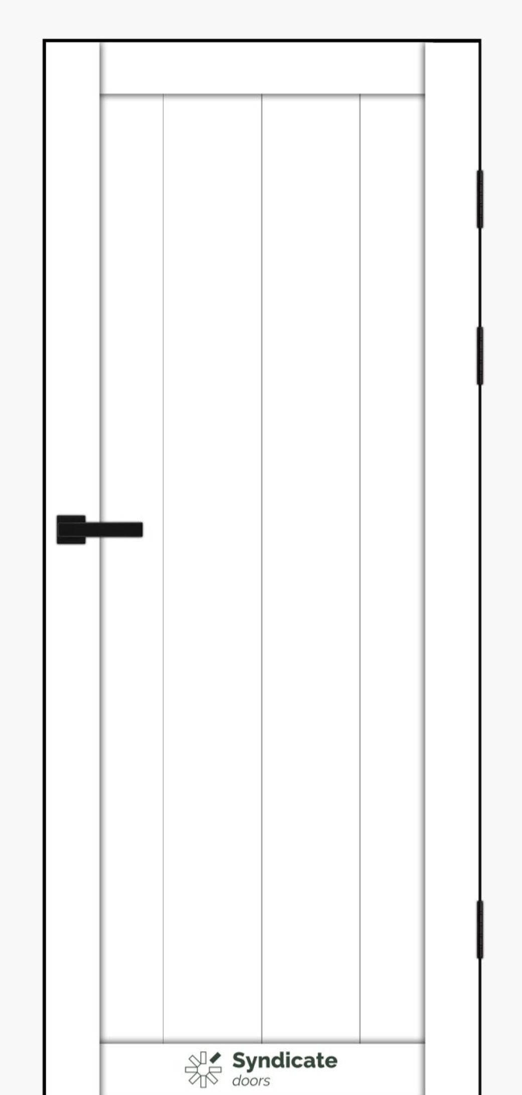 Міжкімнатні двері Syndicate Doors (40 мм)  PVC SD-115 Білий оксамит Глухе