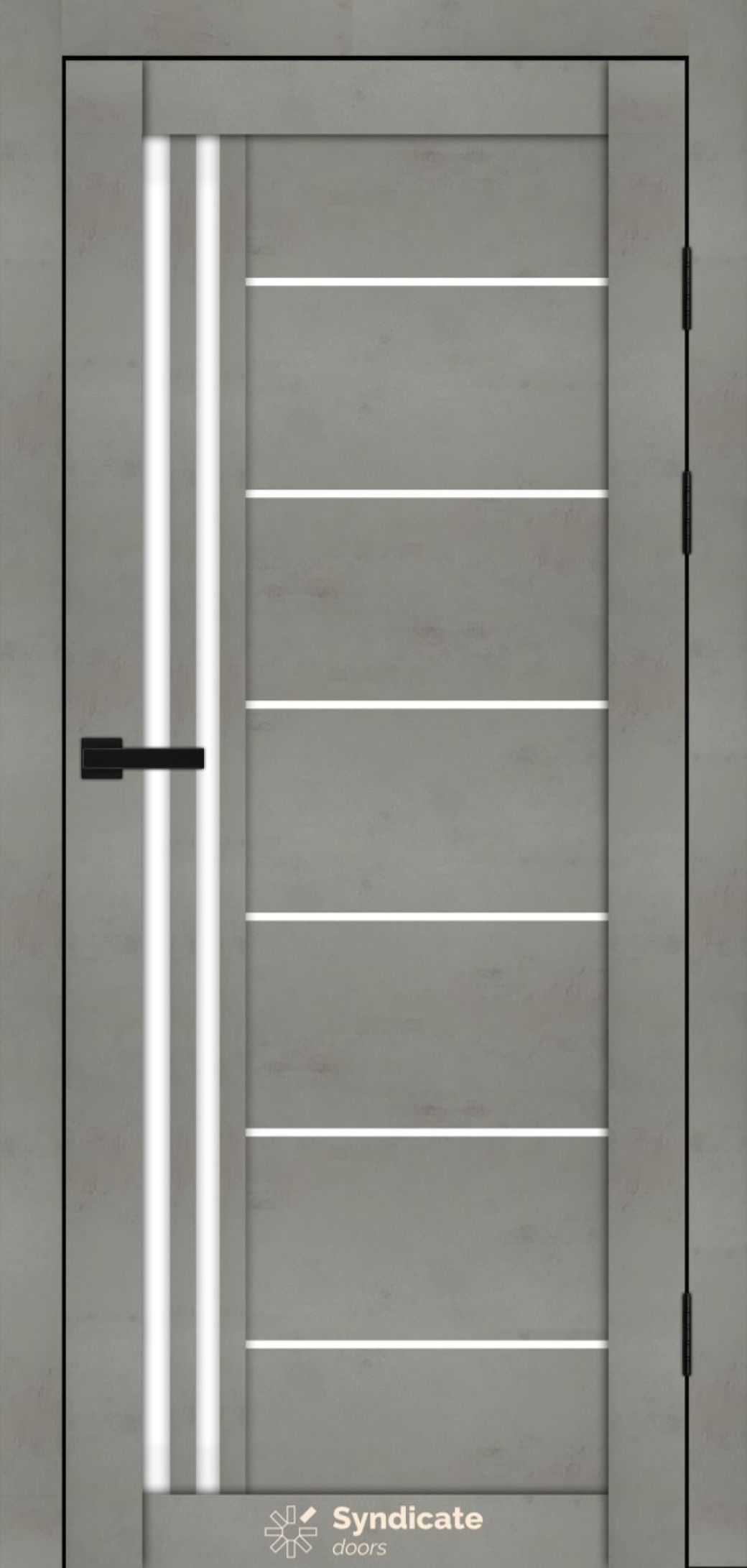 Міжкімнатні двері Syndicate Doors (40 мм)  PVC SD-114 Бетон світлий Сатин