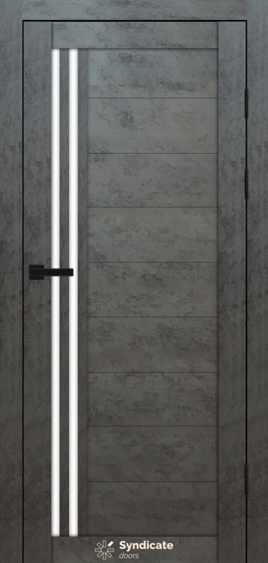 Міжкімнатні двері Syndicate Doors (40 мм)  PVC SD-135 Бетон темний Сатин