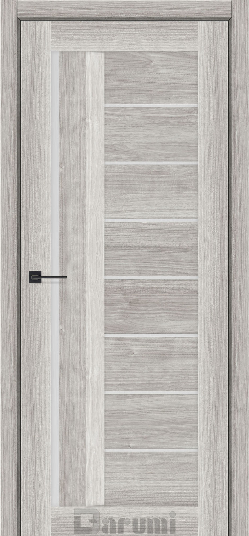 Міжкімнатні двері Darumi Floriana-01 (40 мм) Горіх вайт рівер Сатин білий