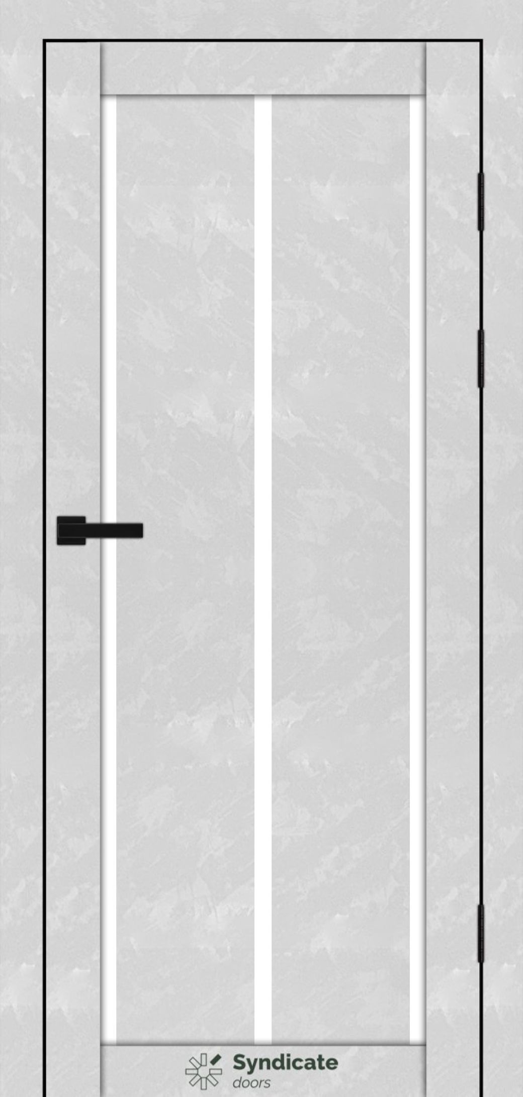 Міжкімнатні двері Syndicate Doors (40 мм)  PVC SD-127 Бетон білий Сатин