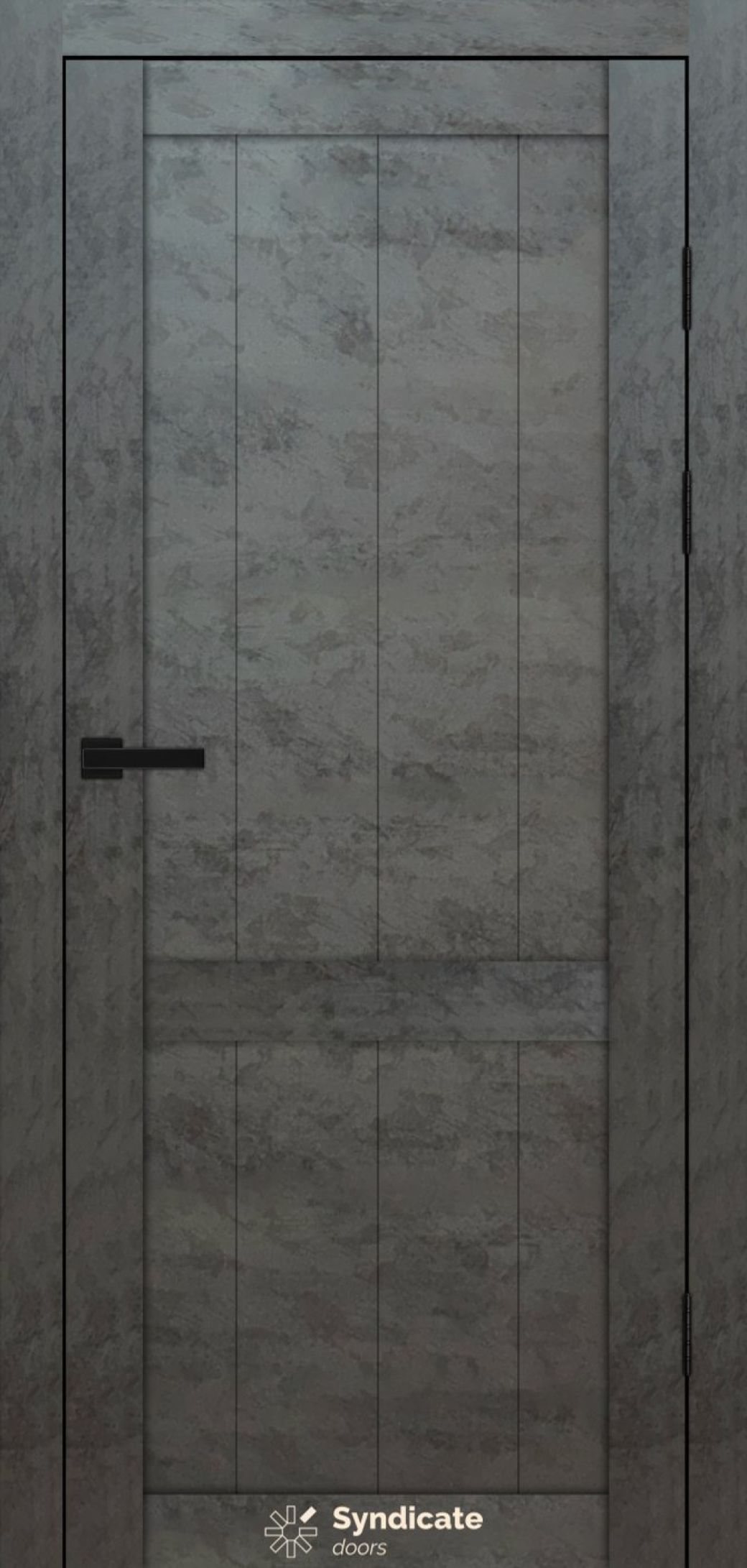 Міжкімнатні двері Syndicate Doors (40 мм)  PVC SD-116 Бетон темний Глухе