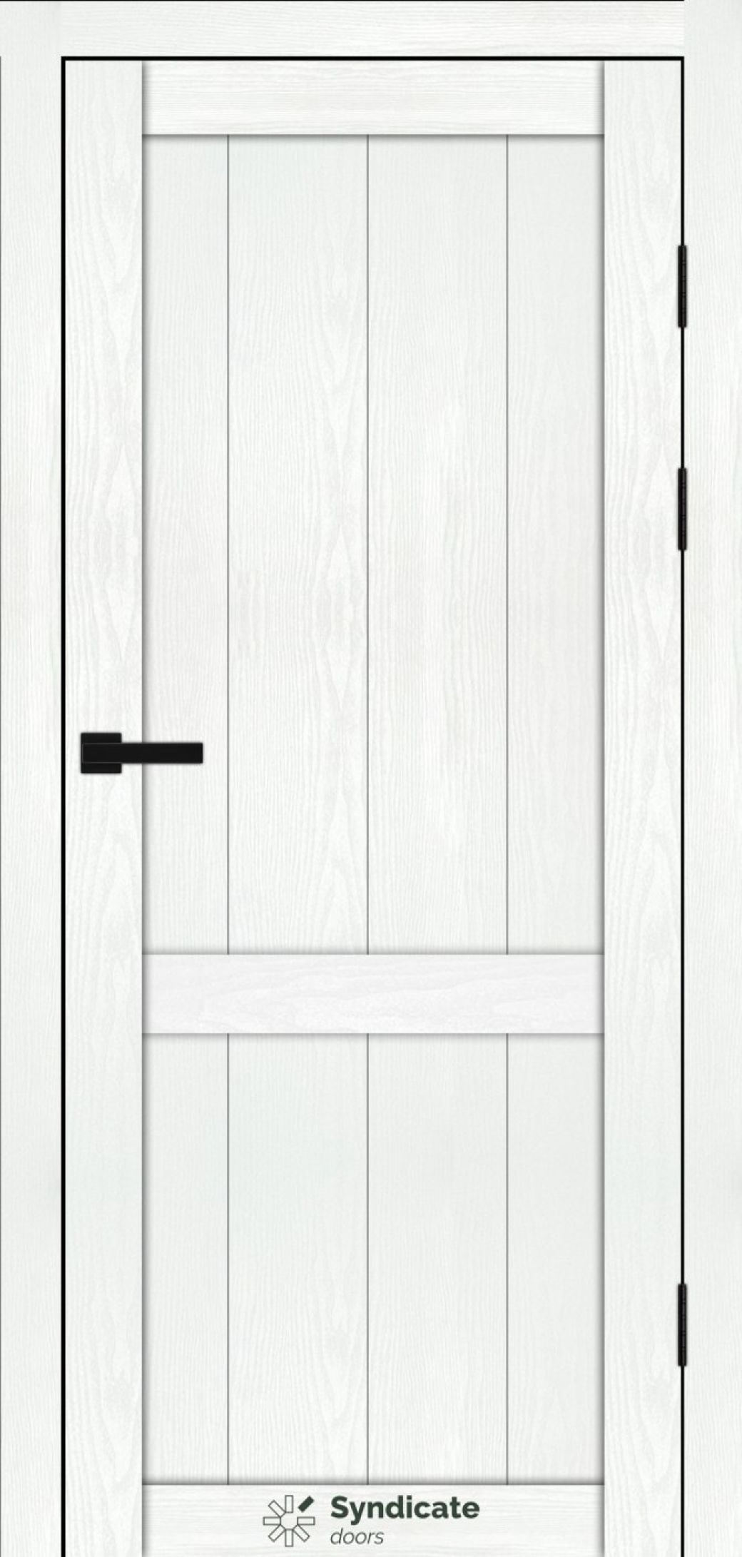Міжкімнатні двері Syndicate Doors (40 мм)  PVC SD-116 Біла структура Глухе