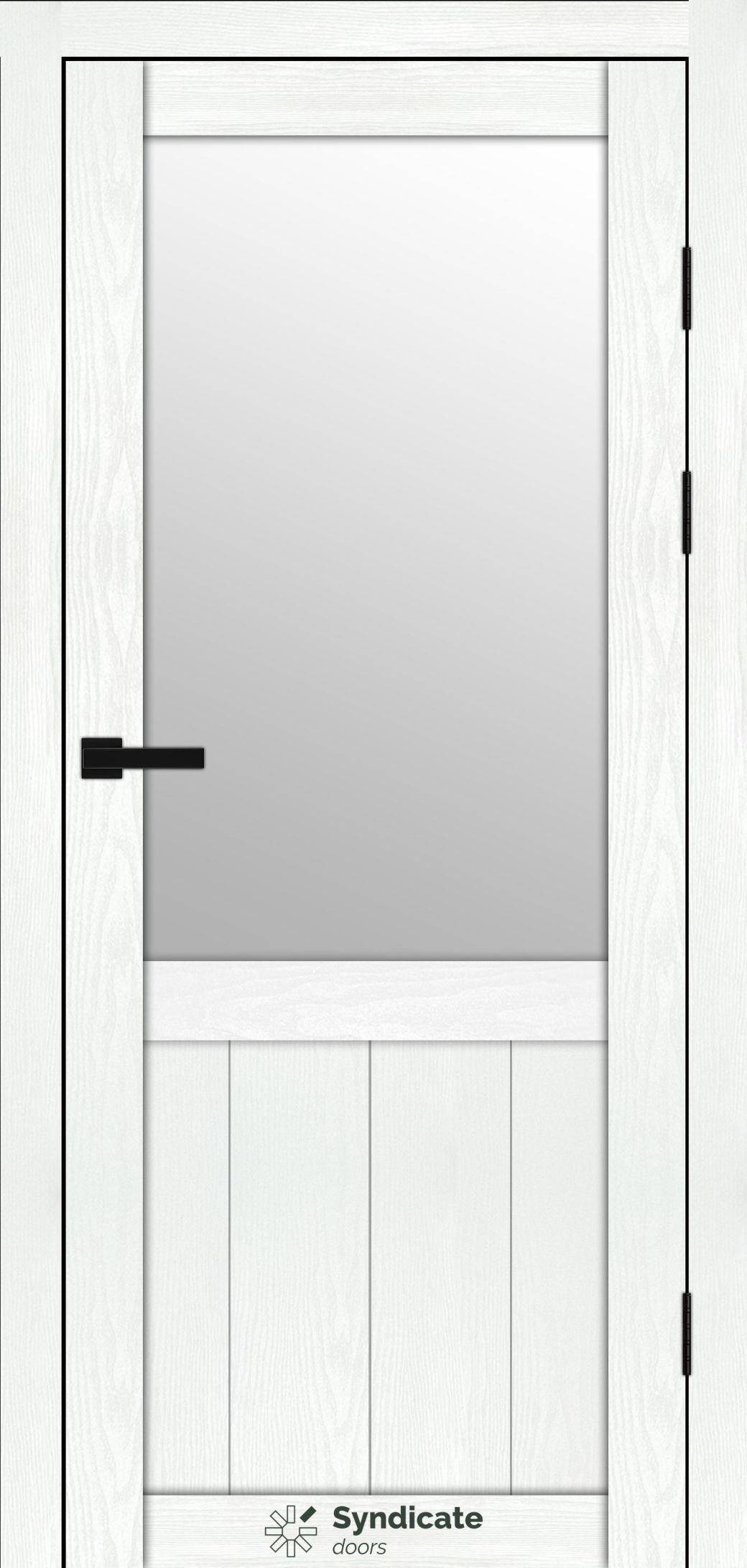 Міжкімнатні двері Syndicate Doors (40 мм)  PVC SD-138 Біла структура Сатин