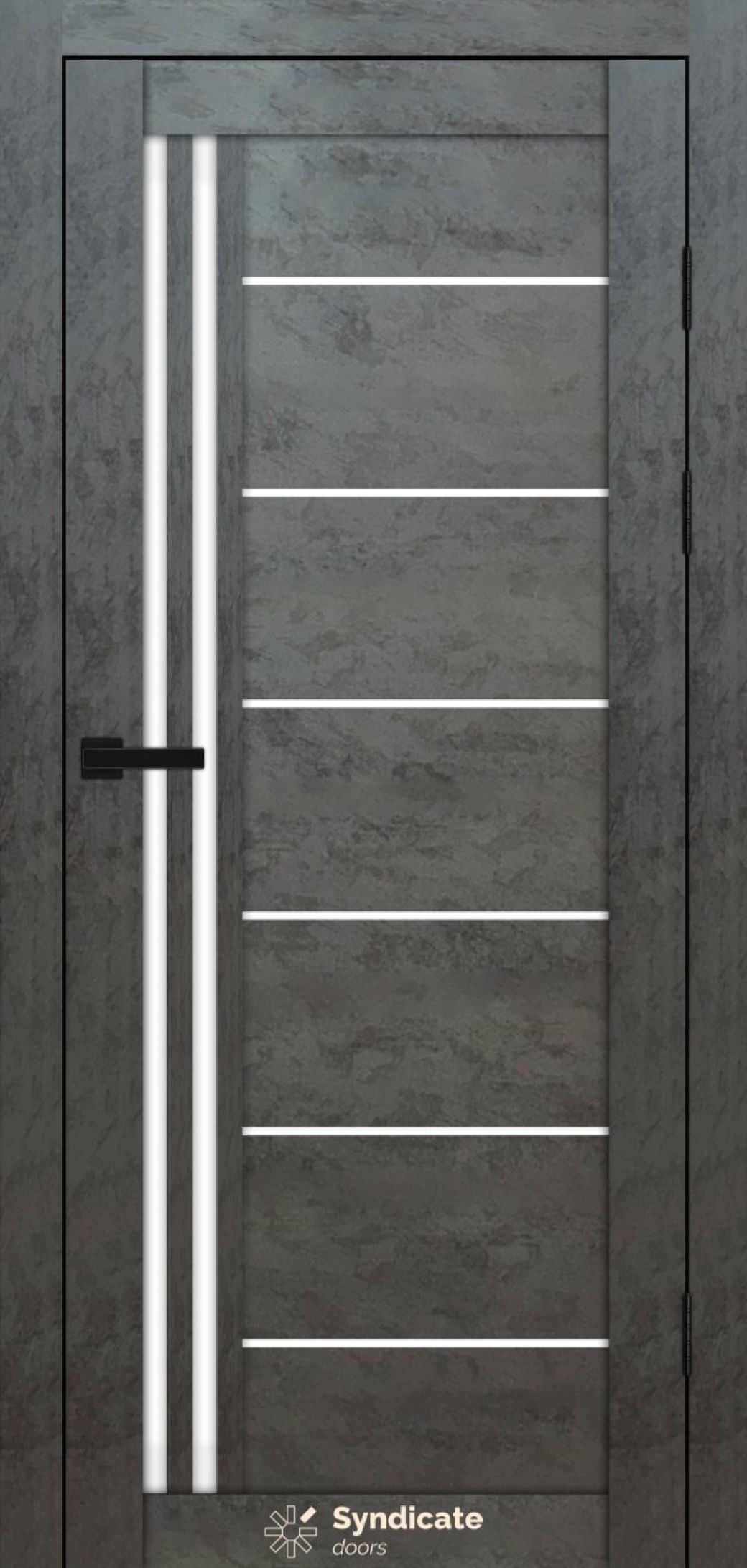 Міжкімнатні двері Syndicate Doors (40 мм)  PVC SD-114 Бетон темний Сатин