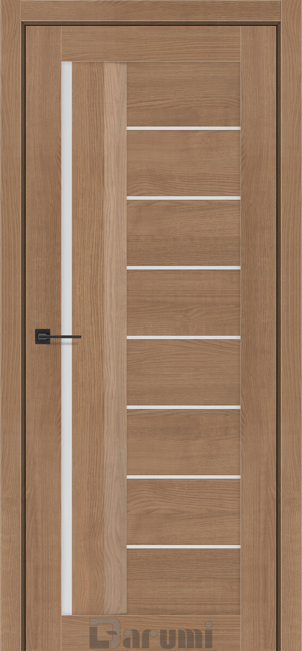 Міжкімнатні двері Darumi Floriana-01 (40 мм) Горіх кендал Сатин білий