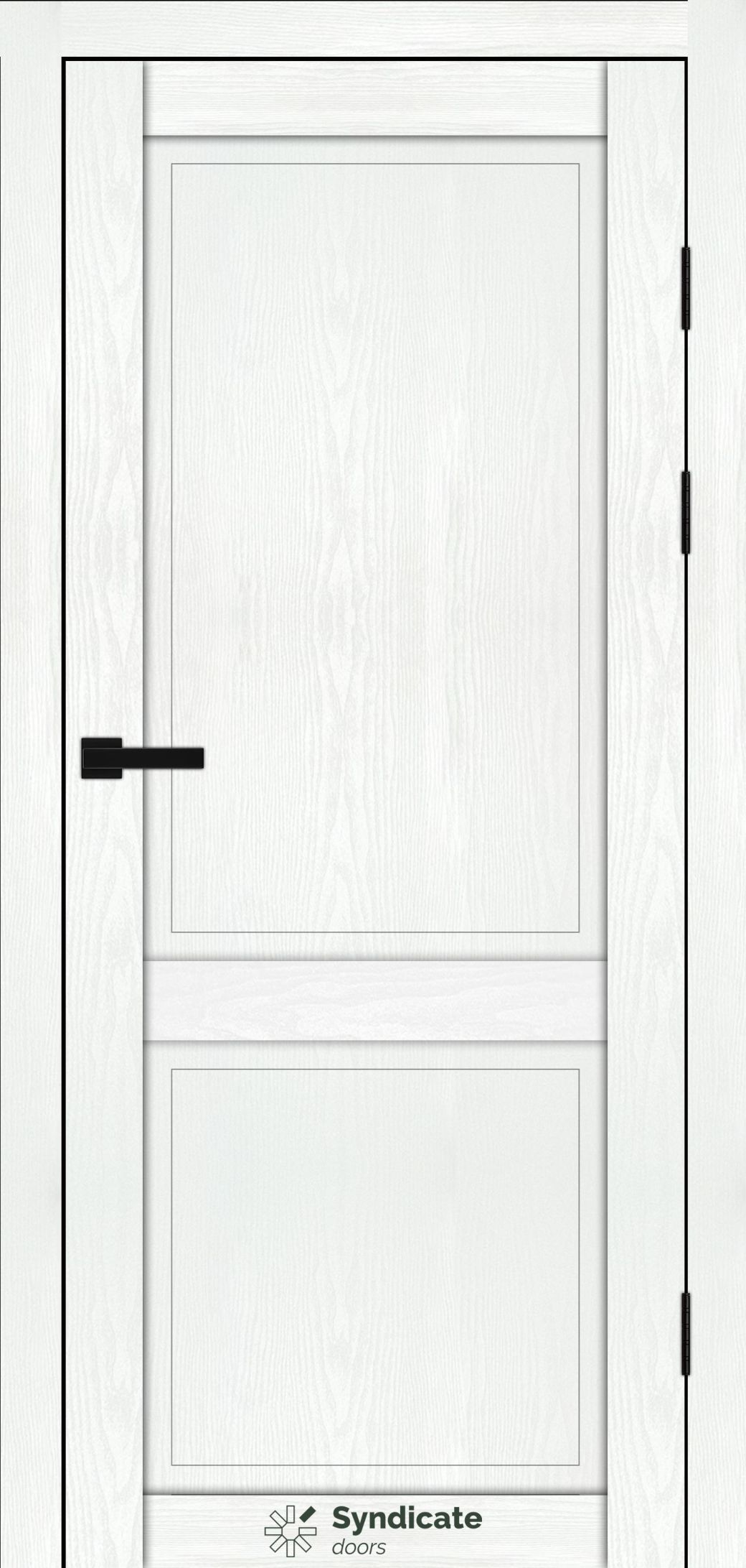 Міжкімнатні двері Syndicate Doors (40 мм)  PVC SD-132 Біла структура Глухе