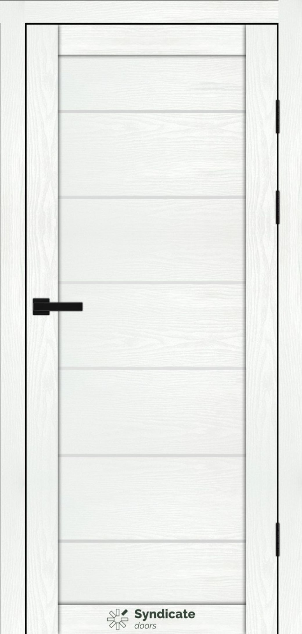 Міжкімнатні двері Syndicate Doors (40 мм)  PVC SD-108 Біла структура Сатин