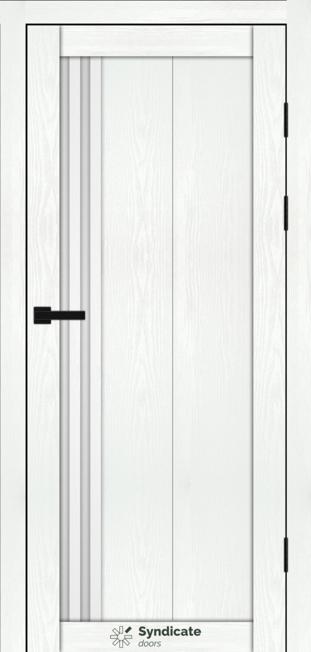 Міжкімнатні двері Syndicate Doors (40 мм)  PVC SD-136 Біла структура Сатин