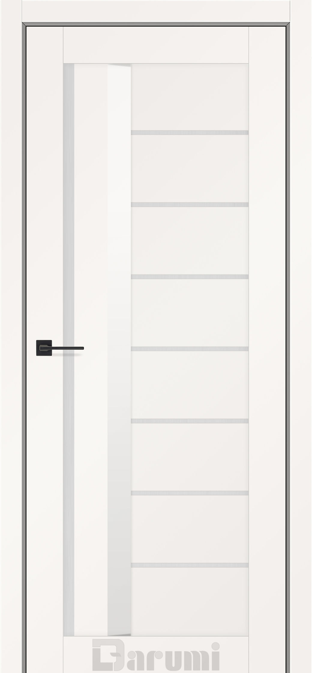 Міжкімнатні двері Darumi Floriana-01 (40 мм) Білий матовий Сатин білий