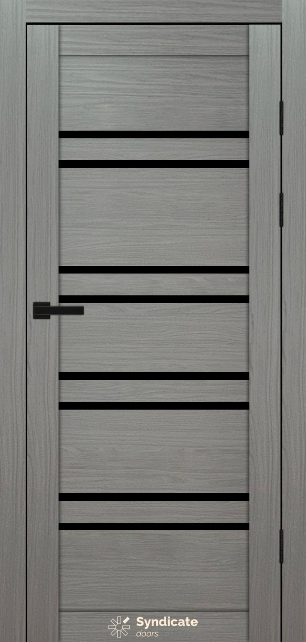 Міжкімнатні двері Syndicate Doors (40 мм)  PVC SD-118 Венге модерна Чорне