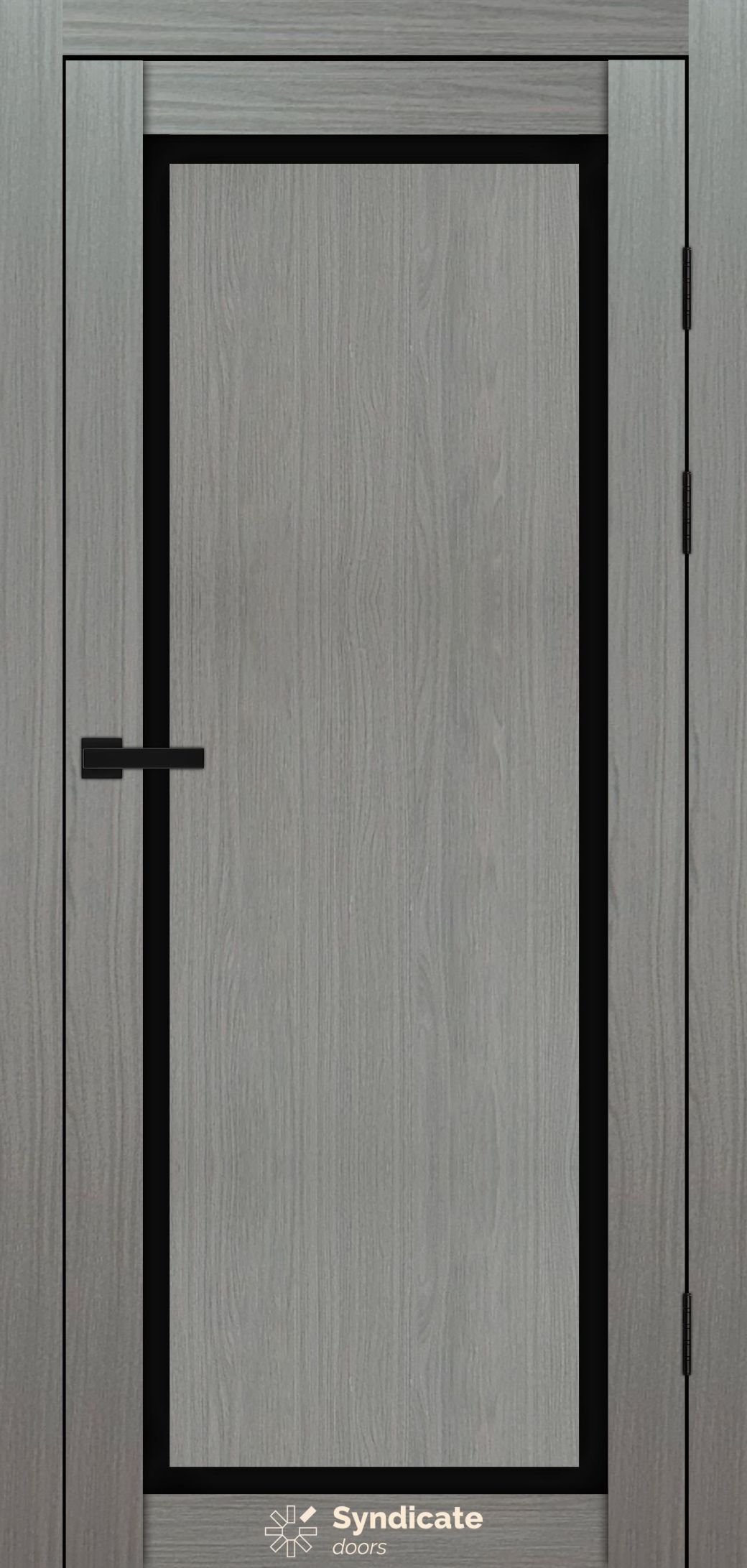 Міжкімнатні двері Syndicate Doors (40 мм)  PVC SD-113 Венге модерна Чорне
