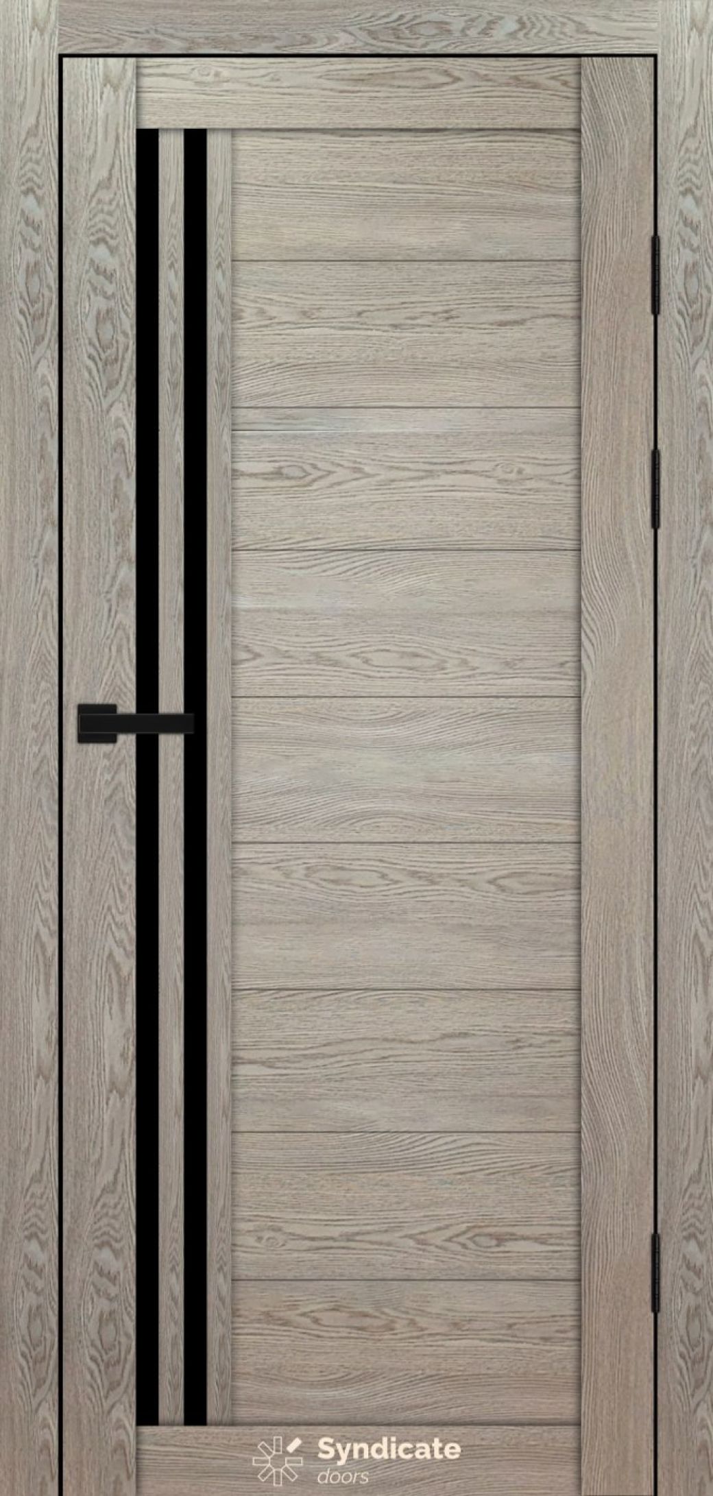 Міжкімнатні двері Syndicate Doors (40 мм)  PVC SD-135 Дуб натуральний Чорне