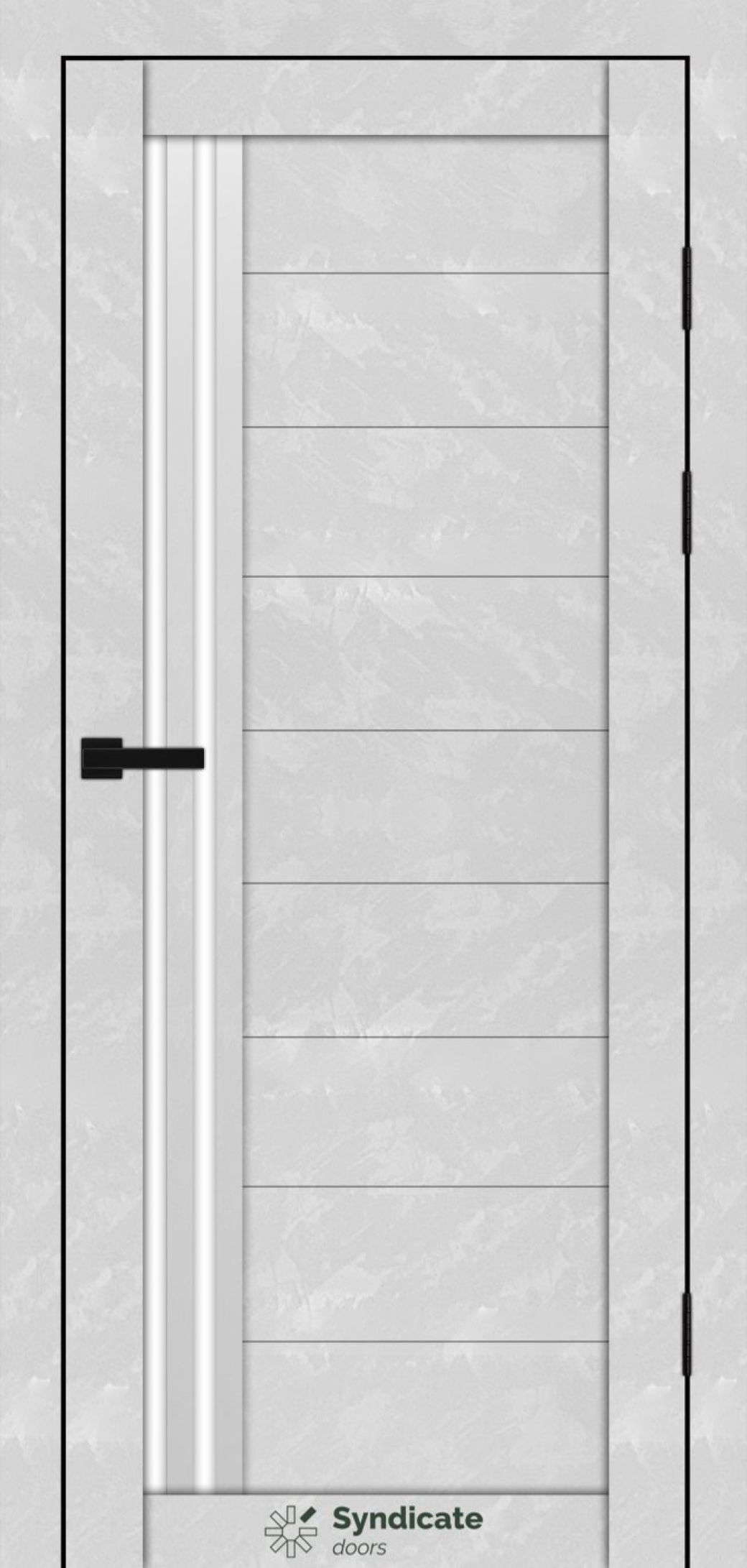 Міжкімнатні двері Syndicate Doors (40 мм)  PVC SD-135 Бетон білий Сатин