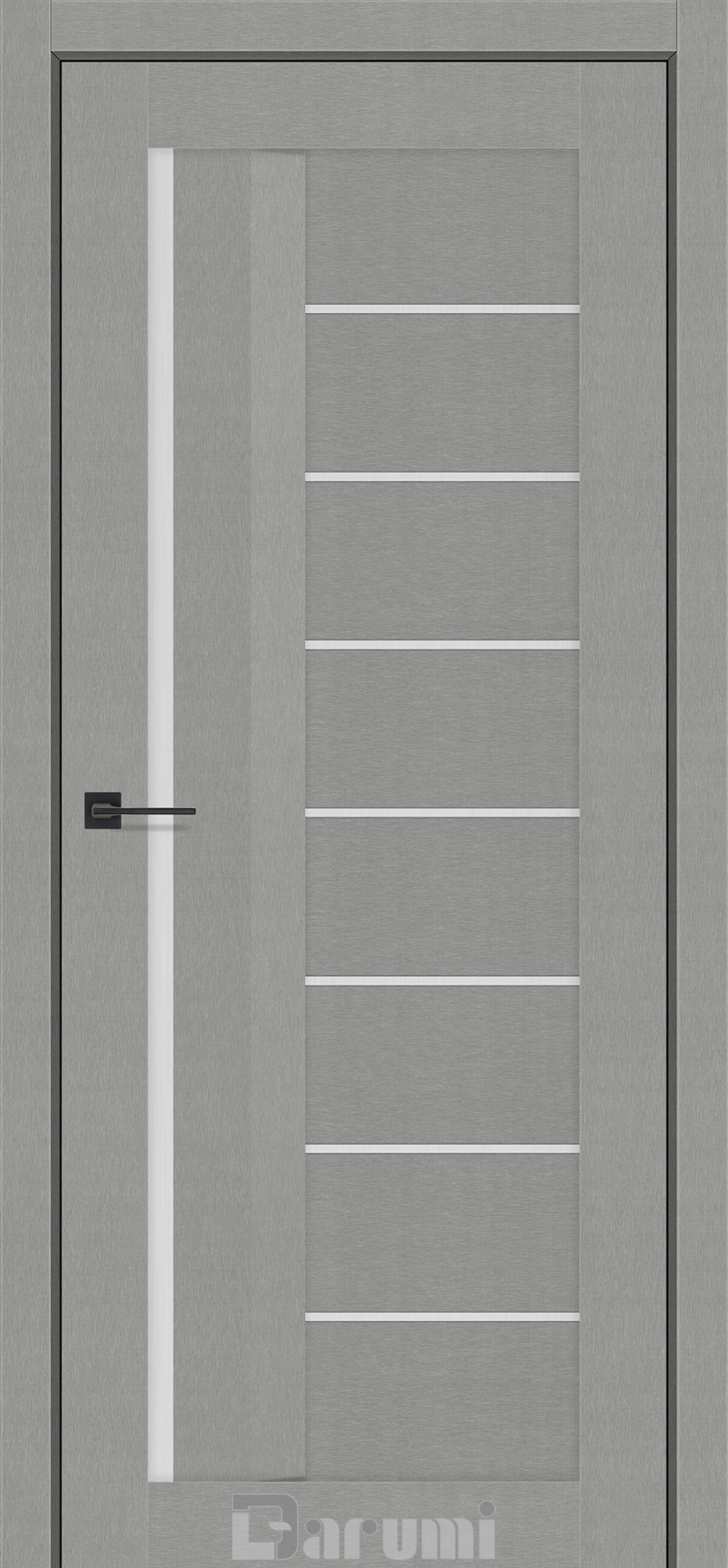 Міжкімнатні двері Darumi Floriana-01 (40 мм) Металевий грей Сатин білий