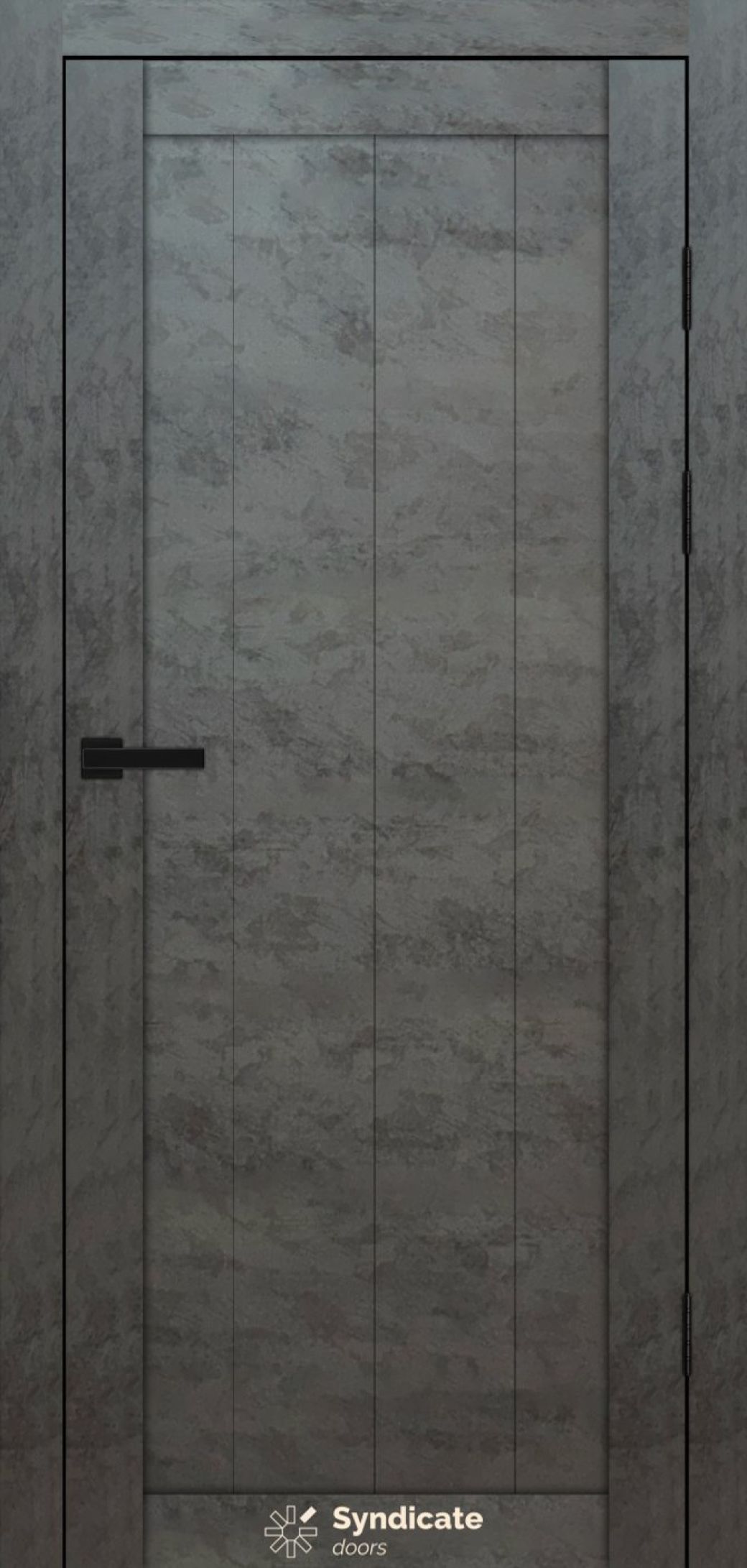 Міжкімнатні двері Syndicate Doors (40 мм)  PVC SD-115 Бетон темний Глухе
