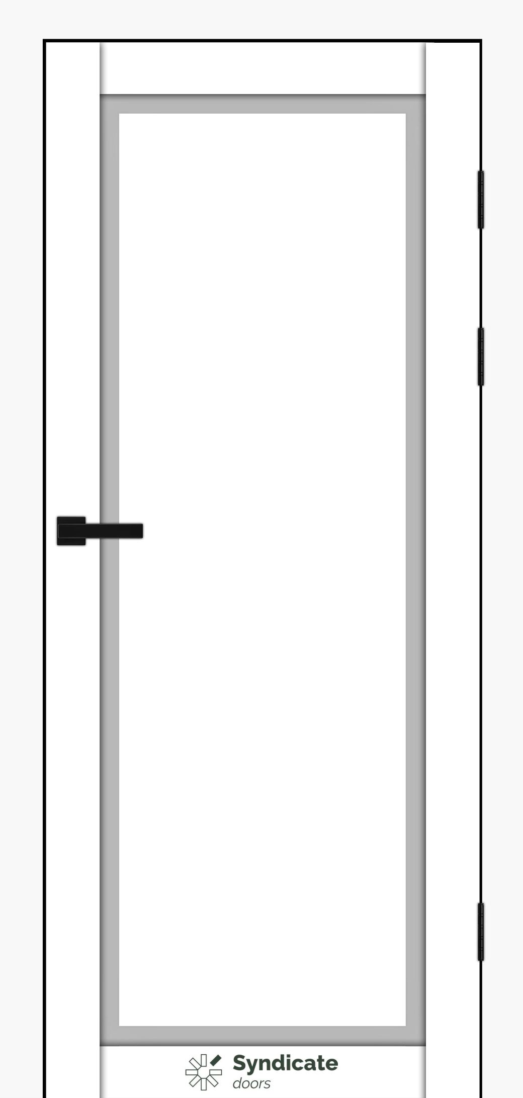 Міжкімнатні двері Syndicate Doors (40 мм)  PVC SD-113 Біла структура Сатин