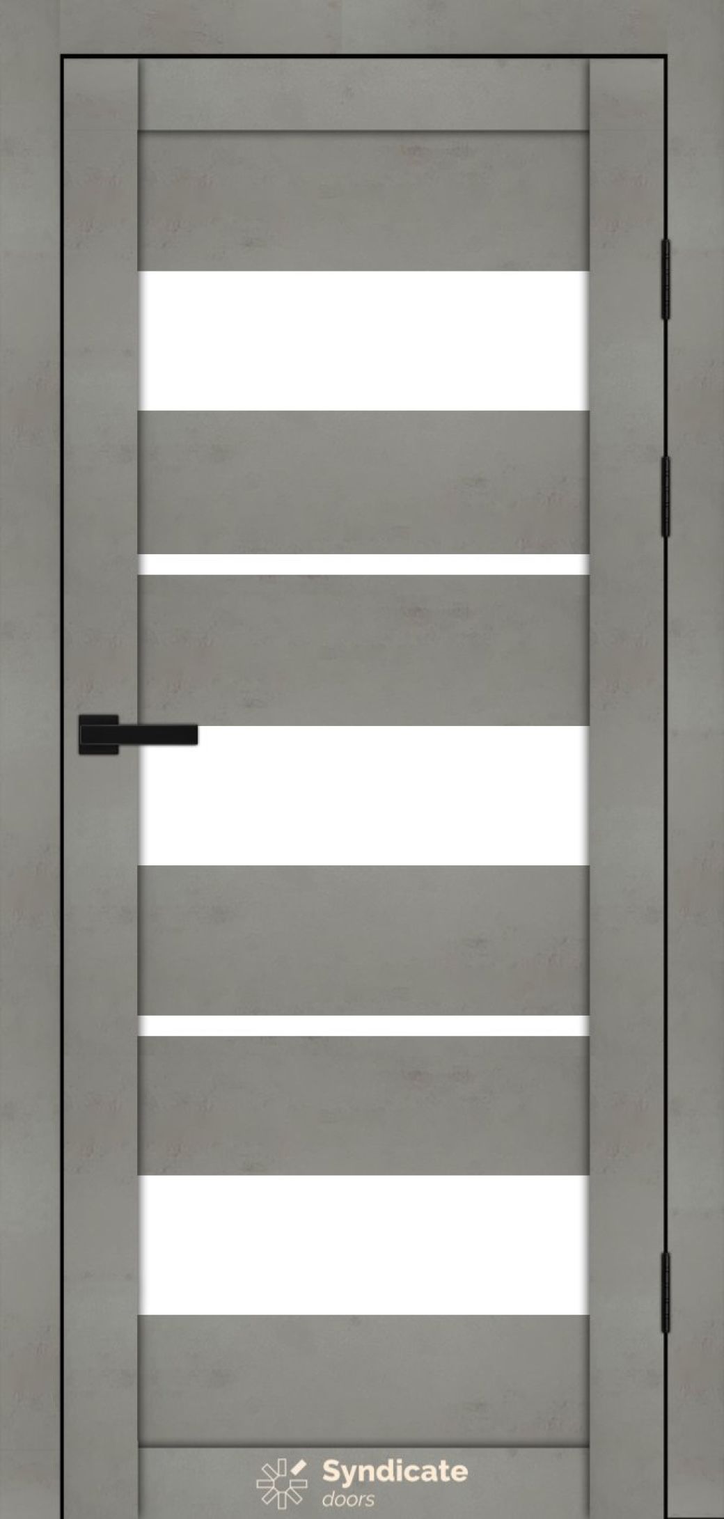 Міжкімнатні двері Syndicate Doors (40 мм)  PVC SD-105 Бетон світлий Сатин