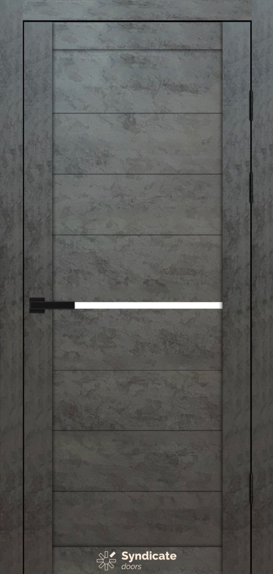 Міжкімнатні двері Syndicate Doors (40 мм)  PVC SD-129 Бетон темний Сатин