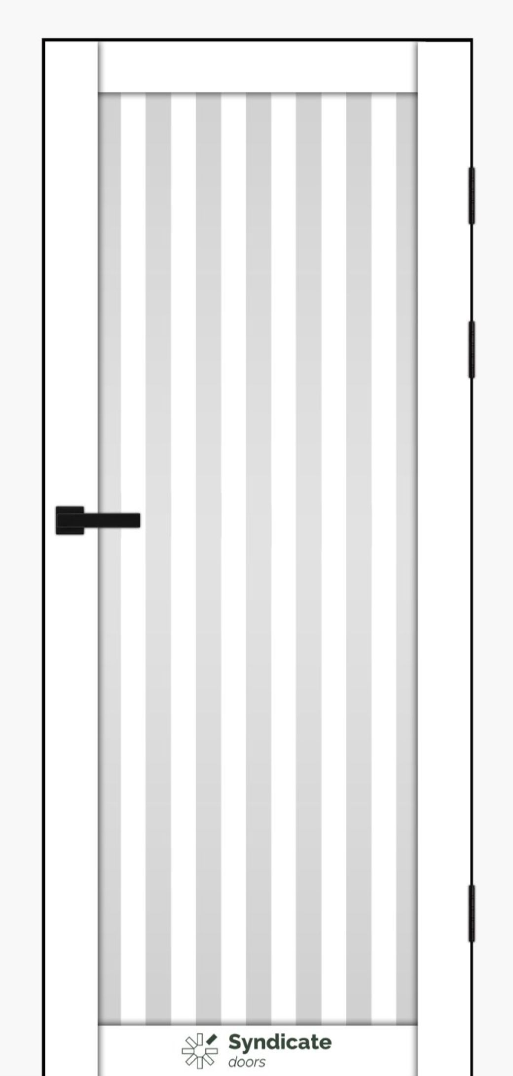 Міжкімнатні двері Syndicate Doors (40 мм)  PVC SD-125 Білий оксамит Сатин