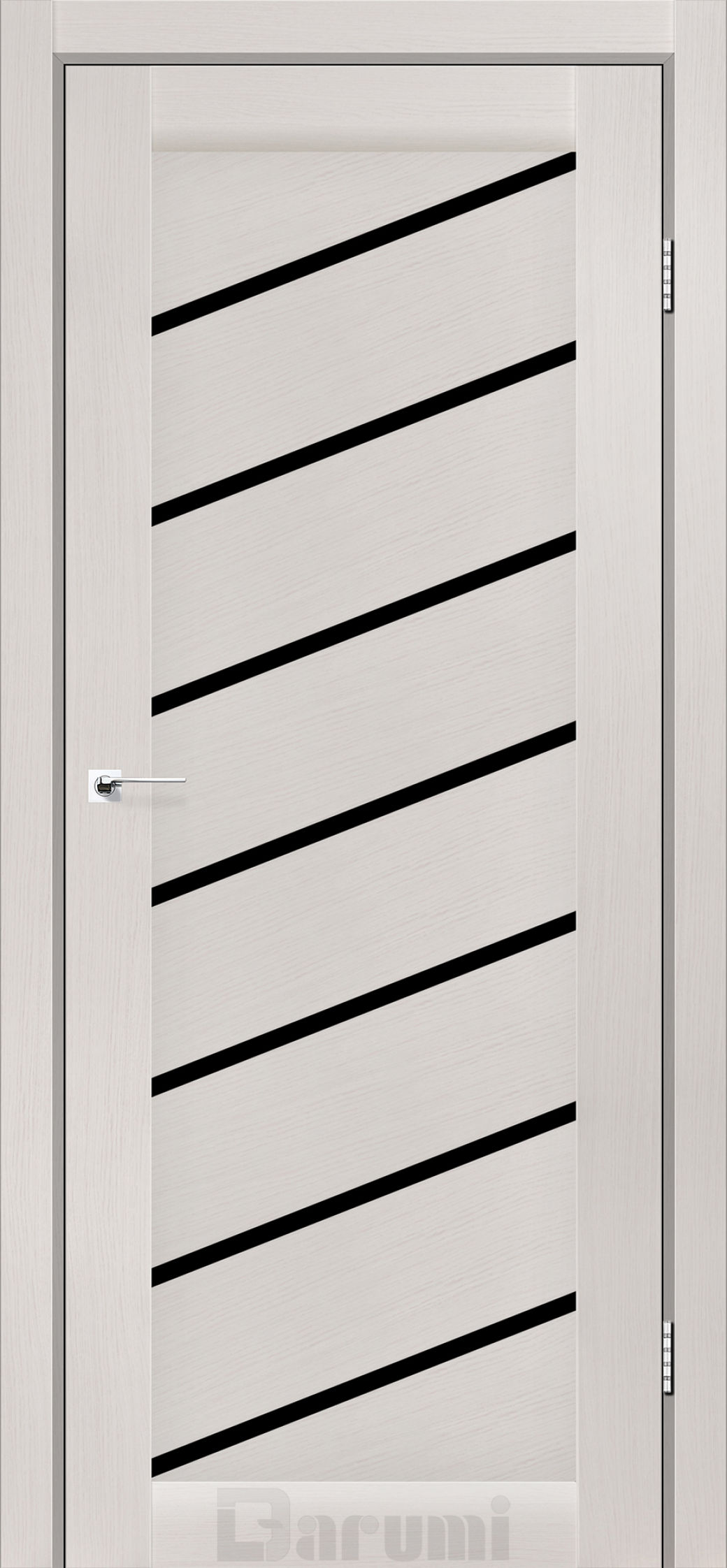 Міжкімнатні двері Darumi Rosalia (40 мм) Дуб Ольс Чорне скло