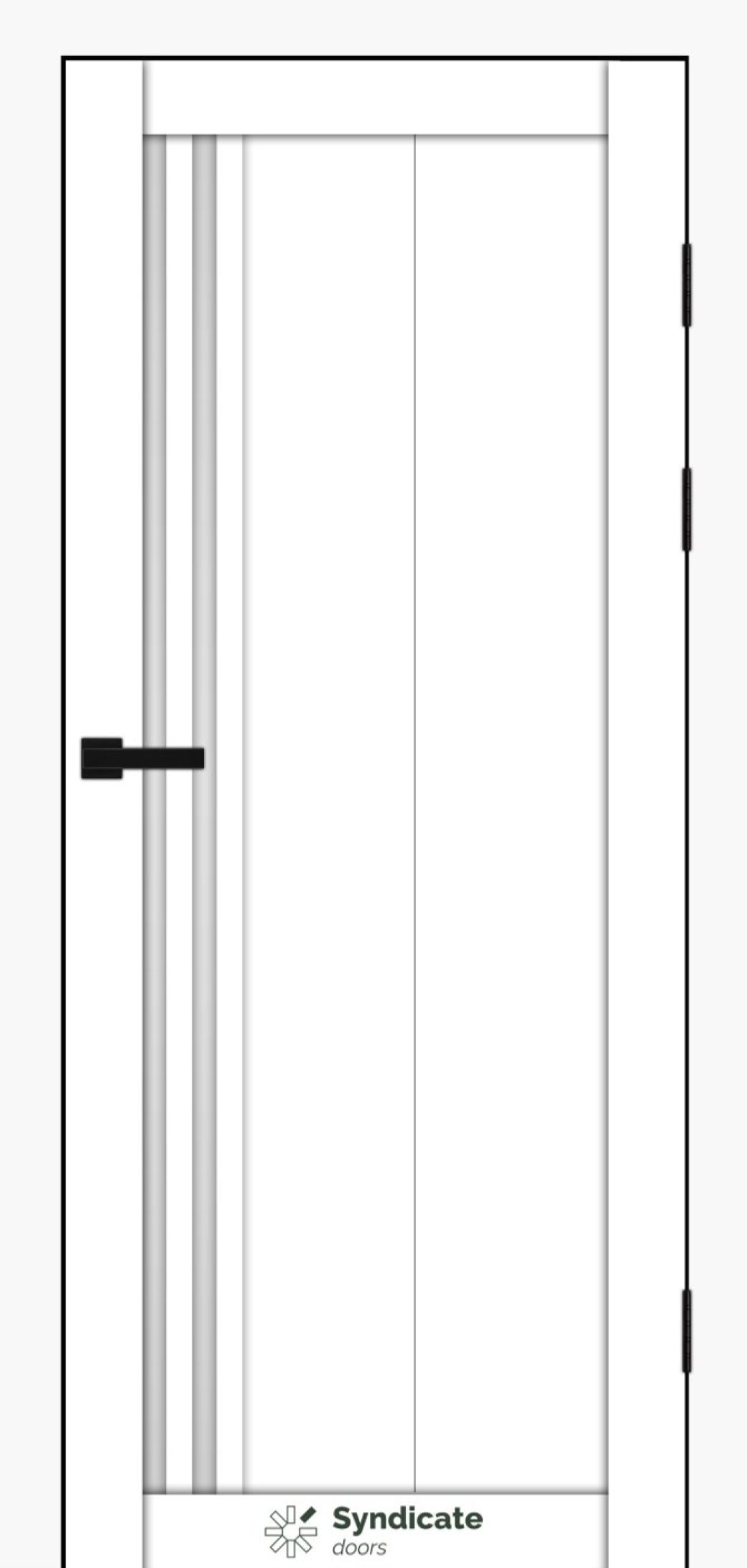 Міжкімнатні двері Syndicate Doors (40 мм)  PVC SD-136 Білий оксамит Сатин