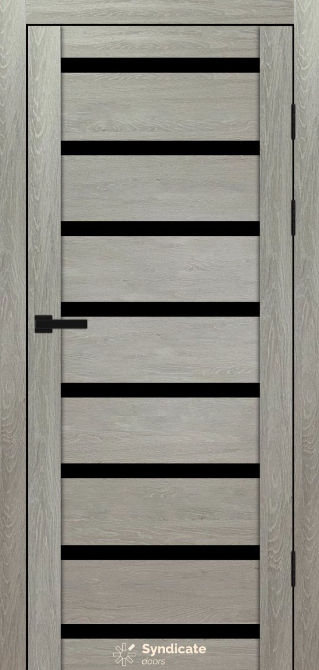 Міжкімнатні двері Syndicate Doors (40 мм)  PVC SD-104 Дуб ровера Чорне