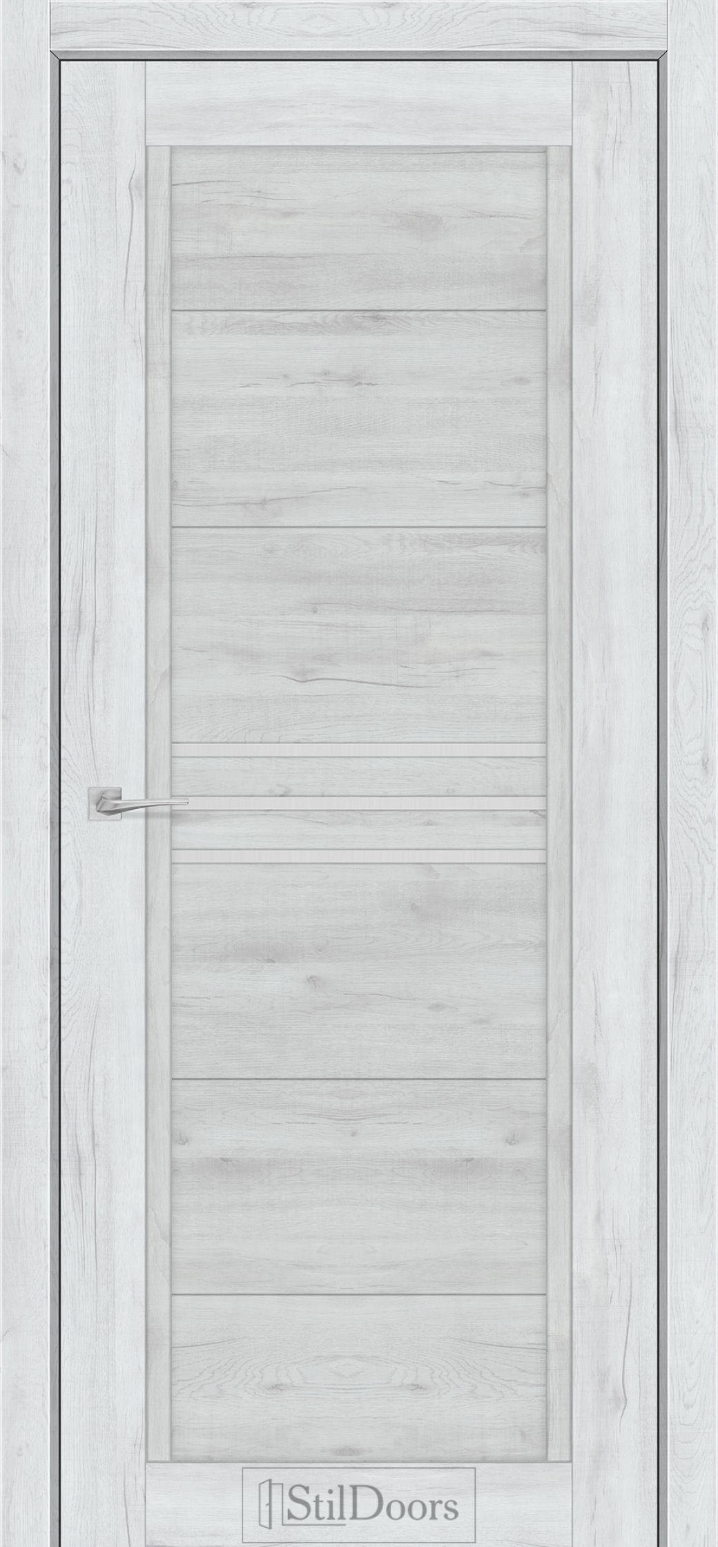 Міжкімнатні Двері StilDoors Ravello (40мм.) Дуб Альпійський Сатин білий