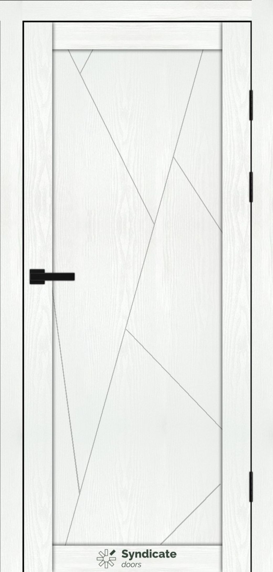 Міжкімнатні двері Syndicate Doors (40 мм)  PVC SD-171 Біла структура Глухе