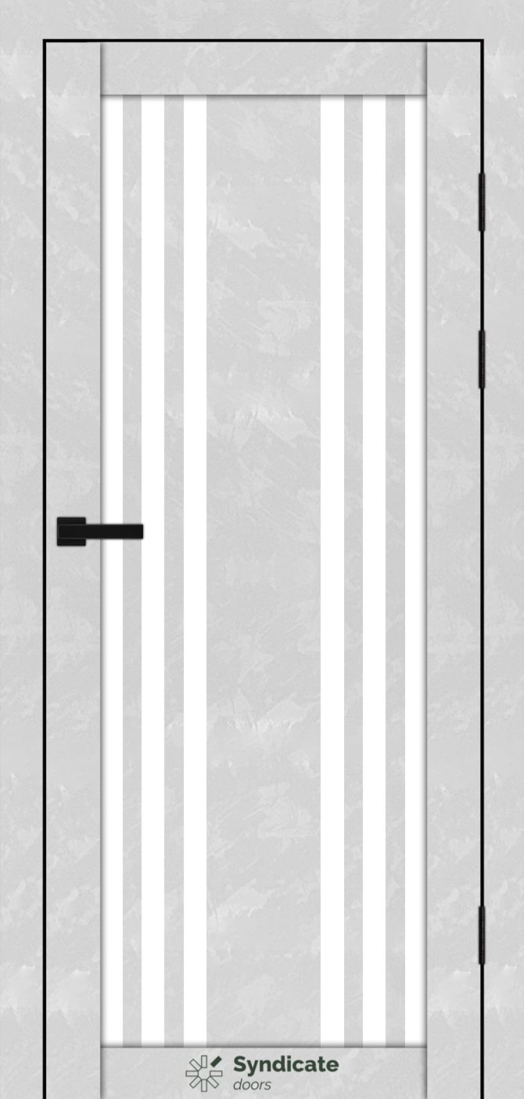 Міжкімнатні двері Syndicate Doors (40 мм)  PVC SD-126 Бетон білий Сатин