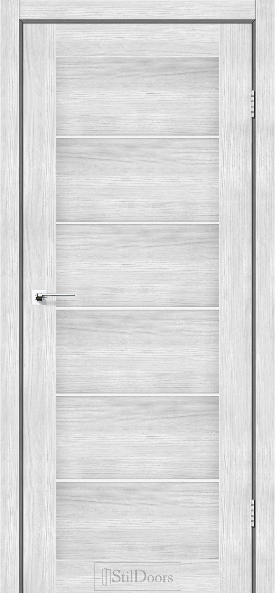Міжкімнатні Двері StilDoors Victoria (40мм.) Сандал Сатин білий