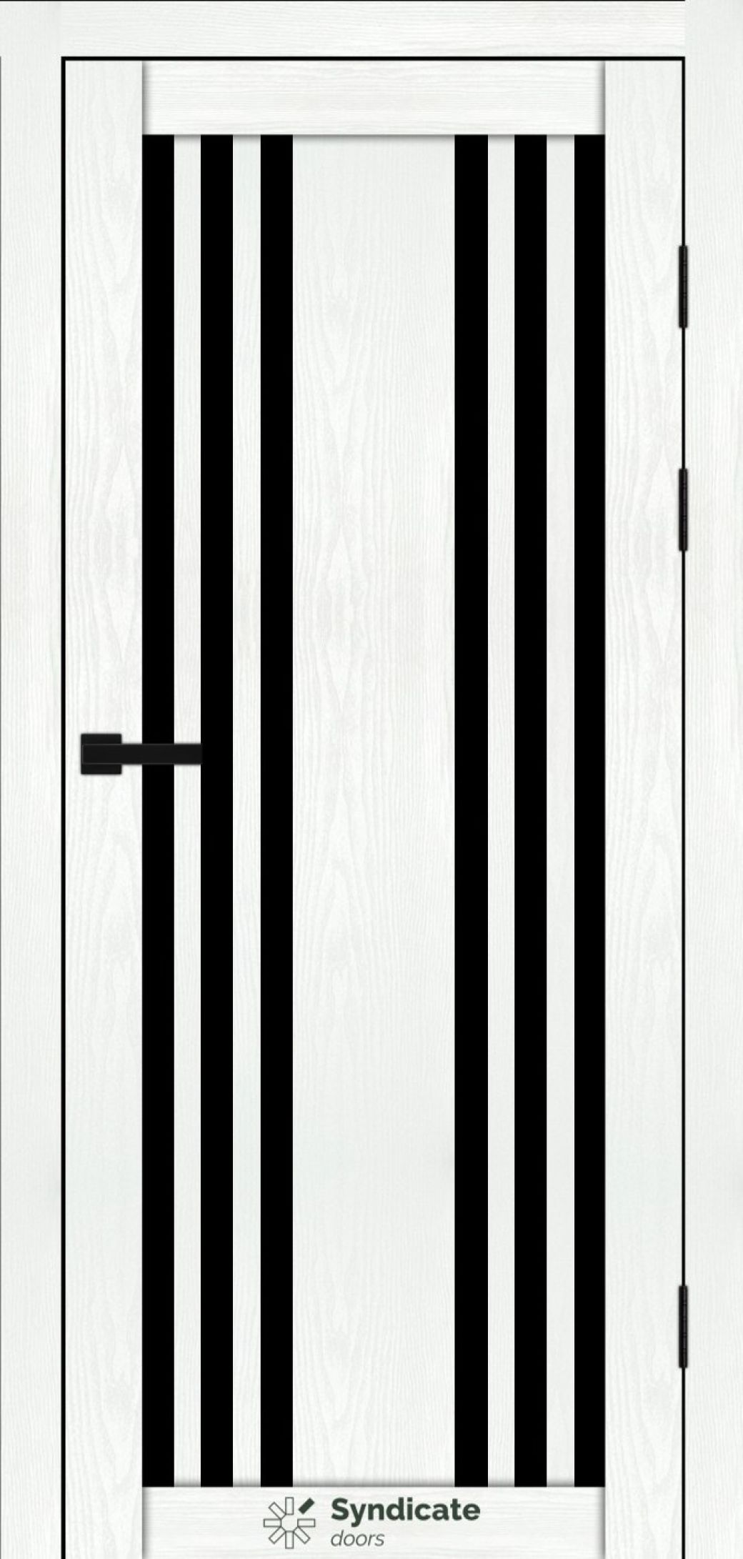 Міжкімнатні двері Syndicate Doors (40 мм)  PVC SD-126 Біла структура Чорне