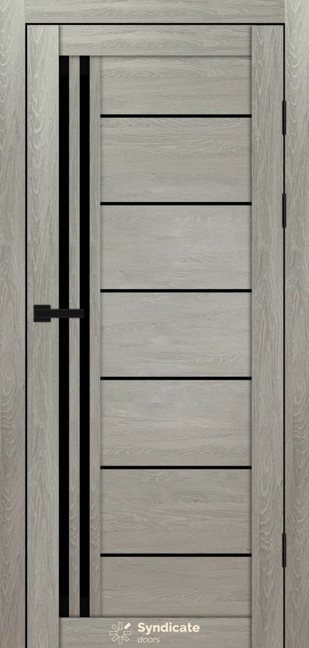 Міжкімнатні двері Syndicate Doors (40 мм)  PVC SD-114 Дуб ровера Чорне