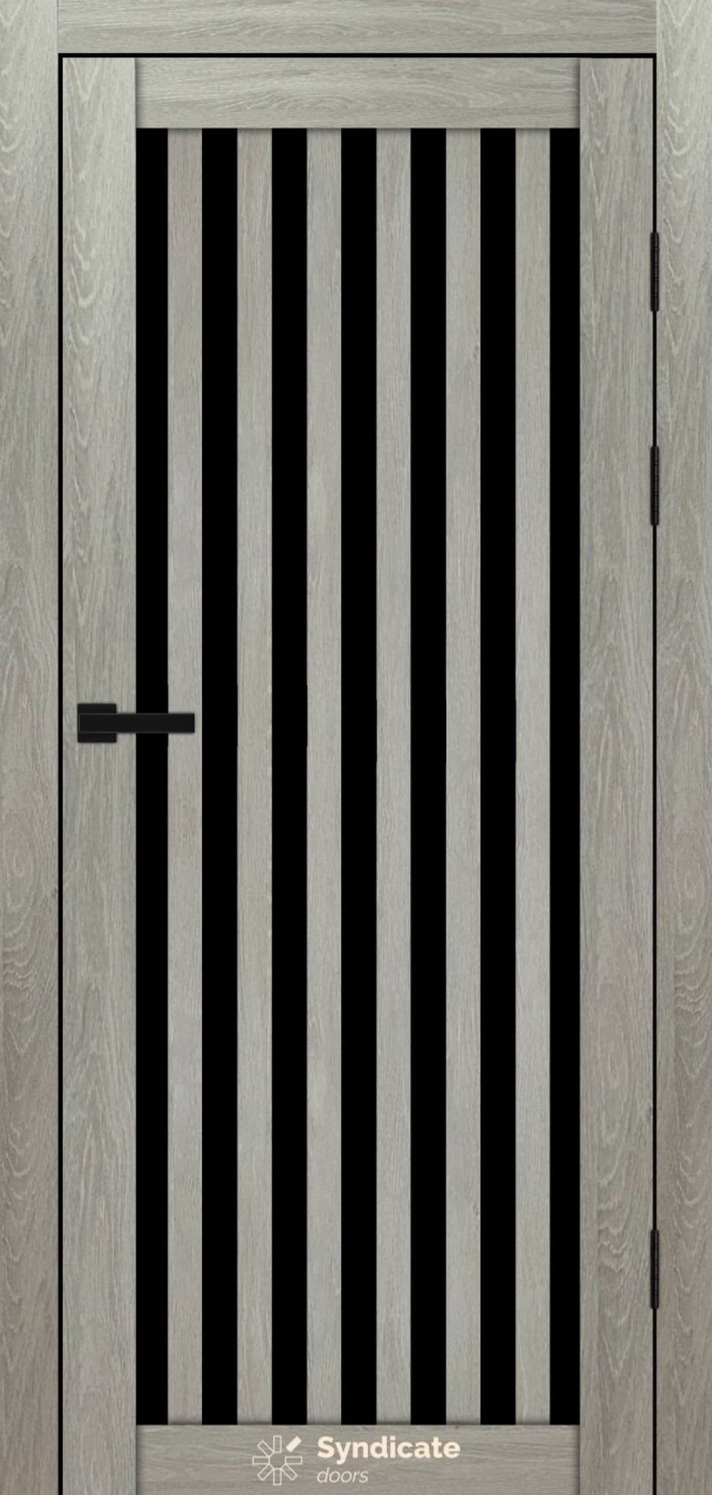 Міжкімнатні двері Syndicate Doors (40 мм)  PVC SD-125 Дуб ровера Чорне
