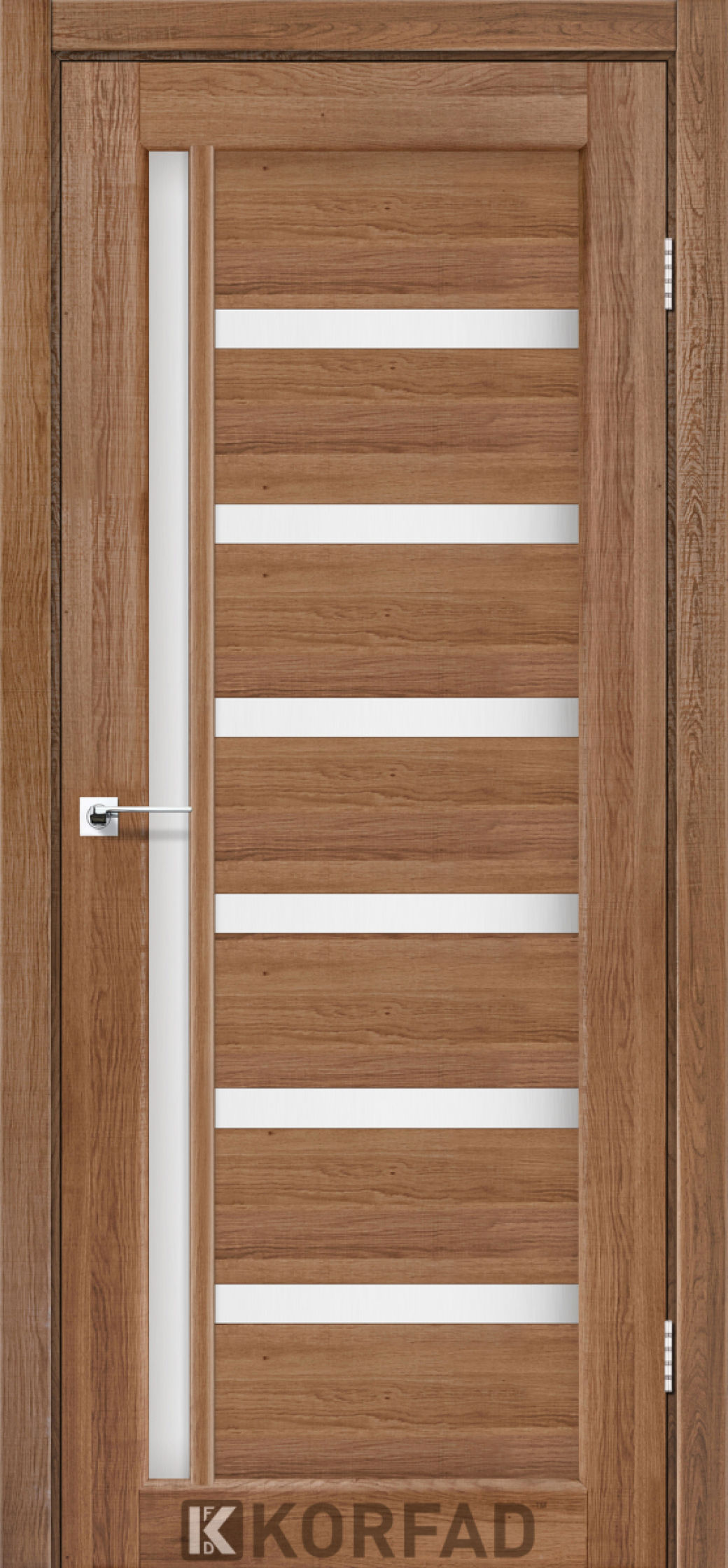 Міжкімнатні двері  Korfad VLD-01 дуб браш Сатін білий