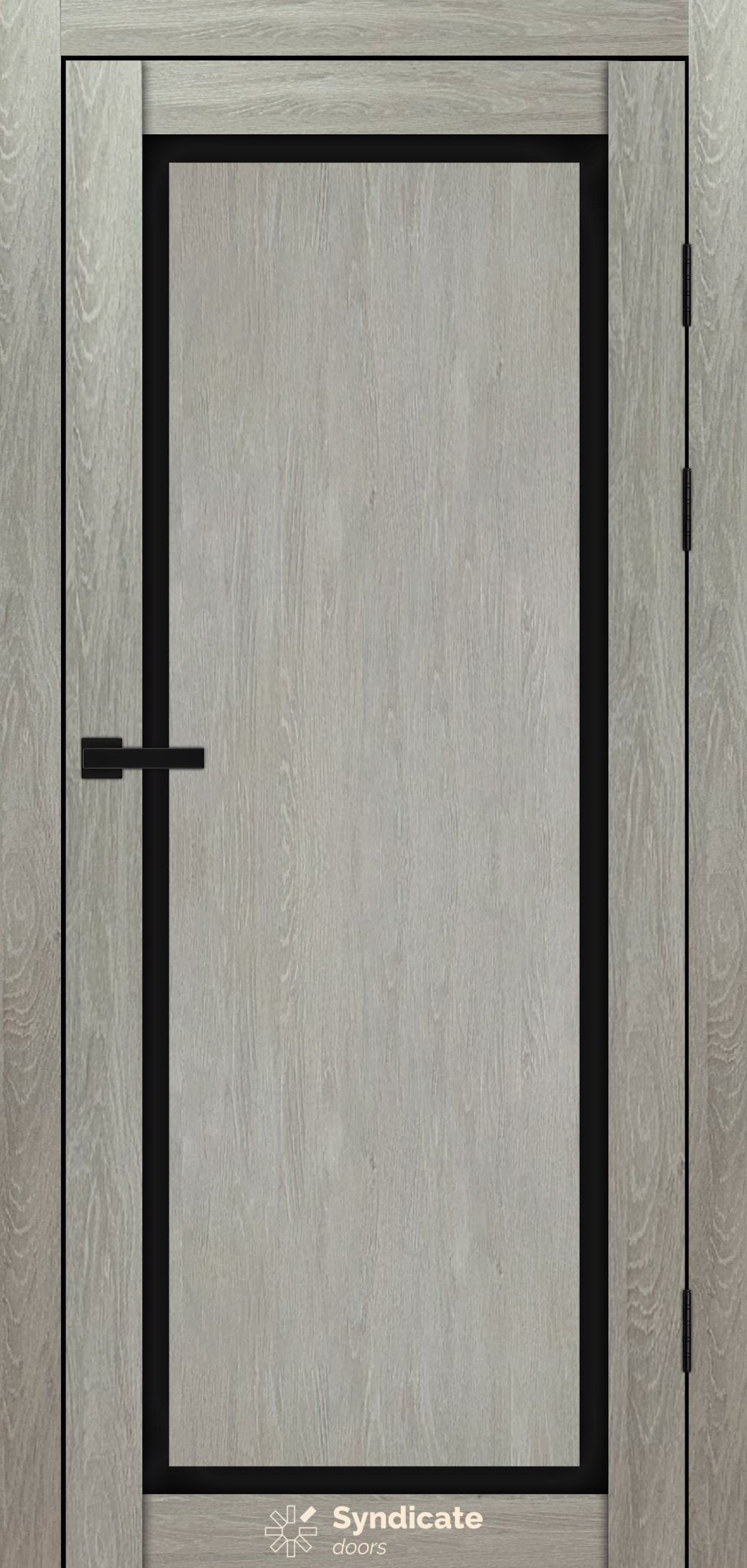 Міжкімнатні двері Syndicate Doors (40 мм)  PVC SD-113 Дуб ровера Чорне