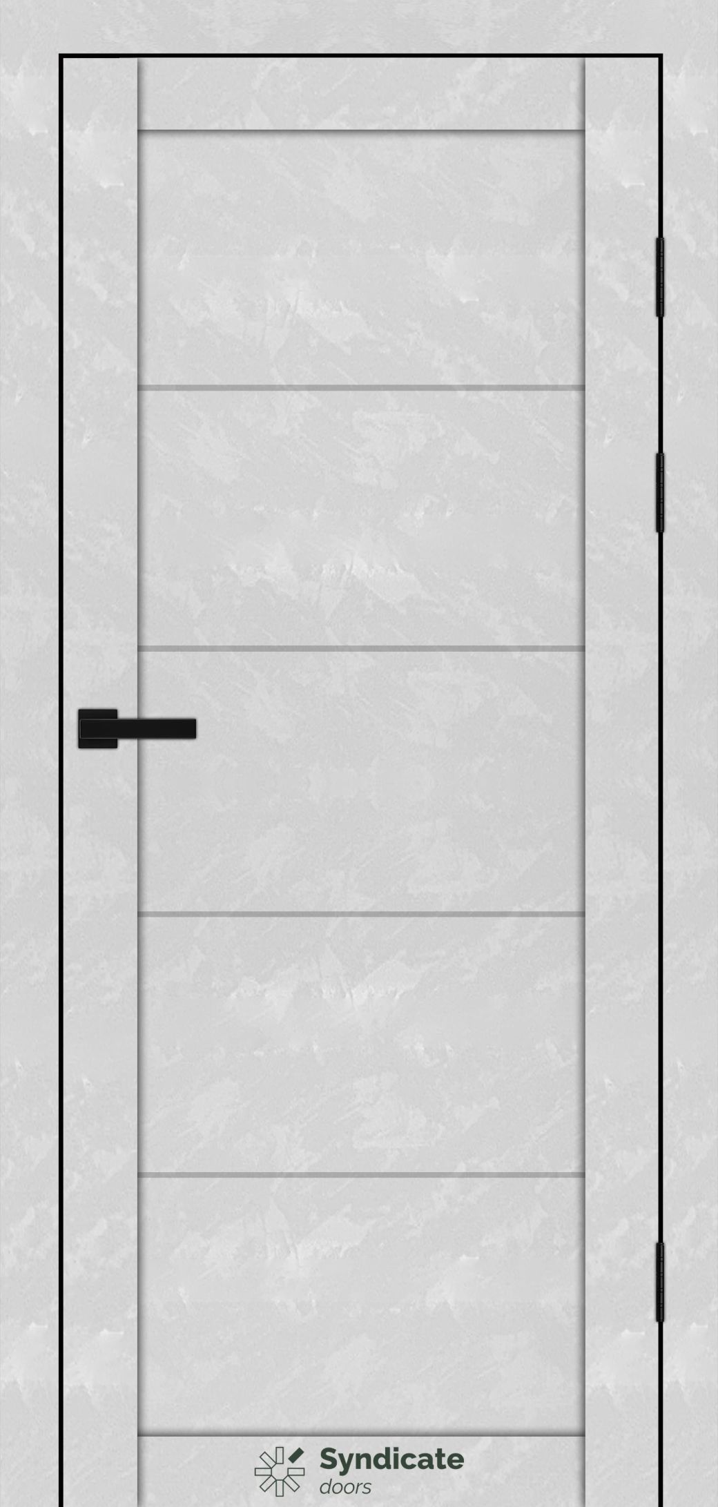 Міжкімнатні двері Syndicate Doors (40 мм)  PVC SD-174 Бетон білий Глухе
