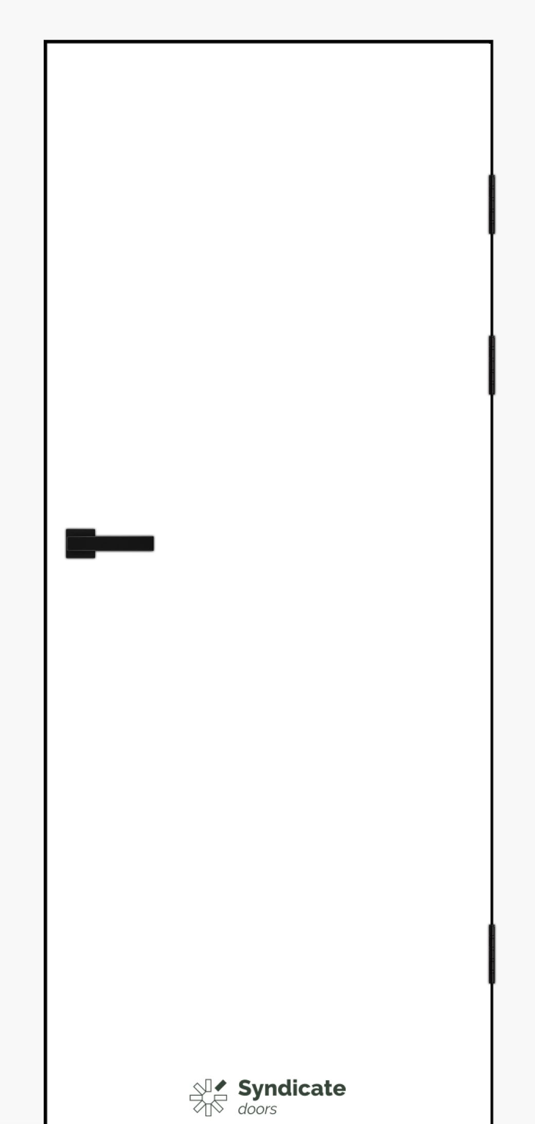Міжкімнатні двері Syndicate Doors (40 мм)  PVC SD-470 Білий оксамит Глухе