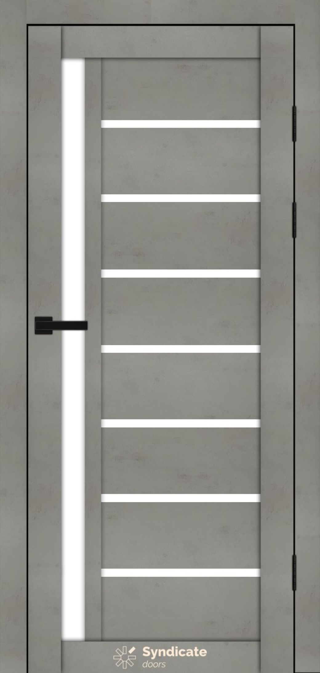 Міжкімнатні двері Syndicate Doors (40 мм)  PVC SD-101 Бетон світлий Сатин