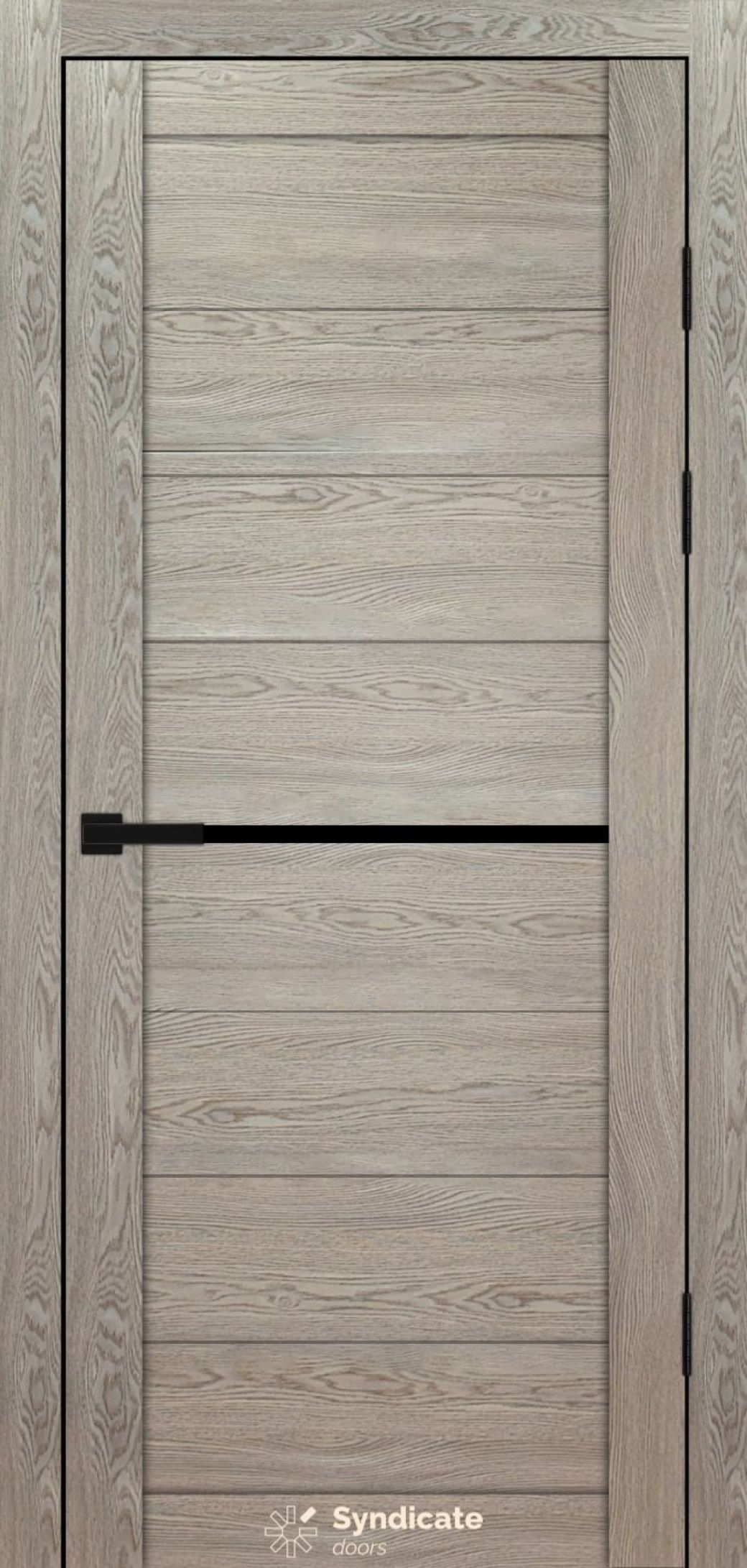 Міжкімнатні двері Syndicate Doors (40 мм)  PVC SD-129 Дуб натуральний Чорне